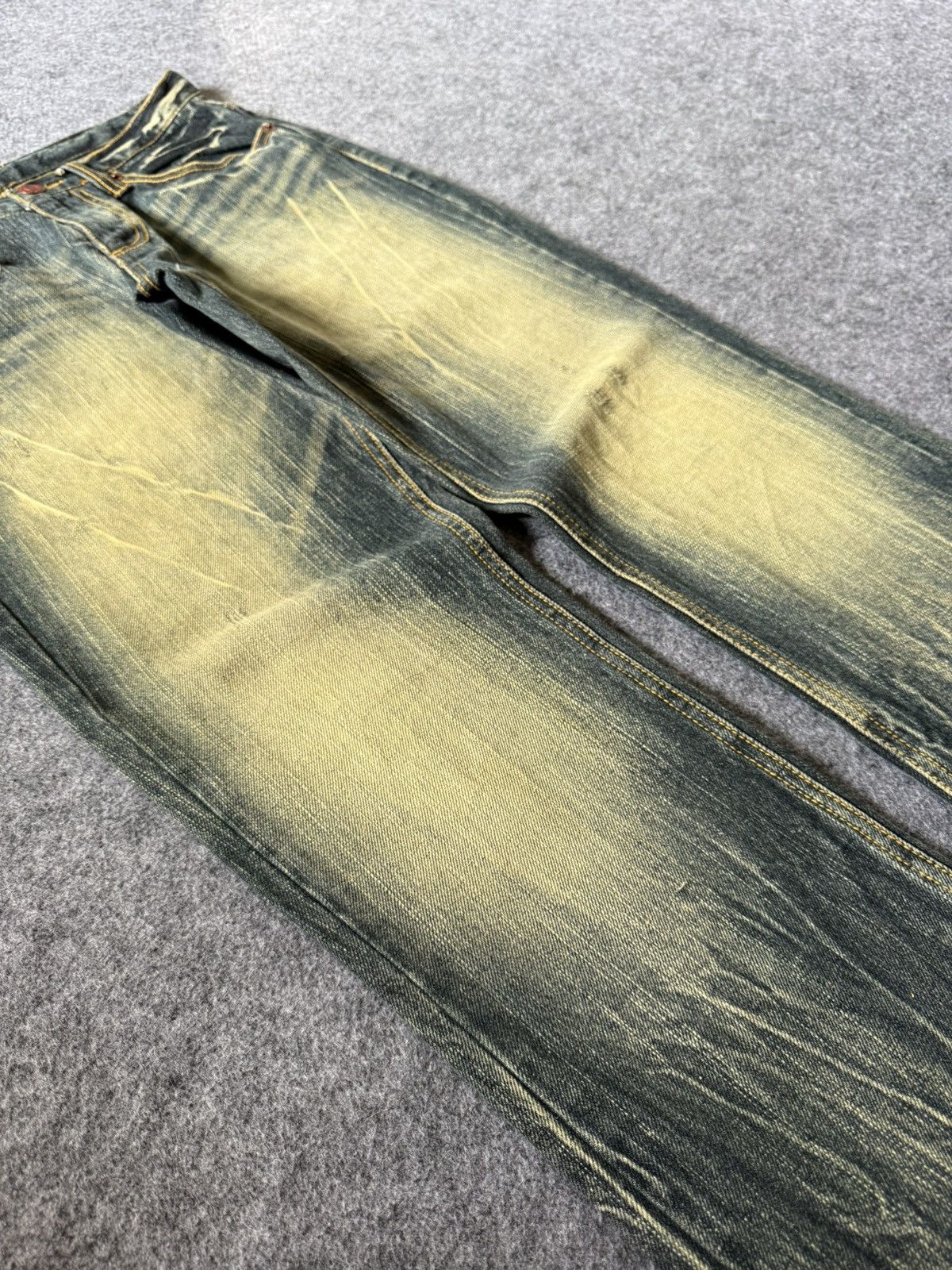 Japanese Brand Clone Devgru Japan Artisal Mud Wash Wrinkle Texture Jeans Size US 30 / EU 46 - 6 Thumbnail
