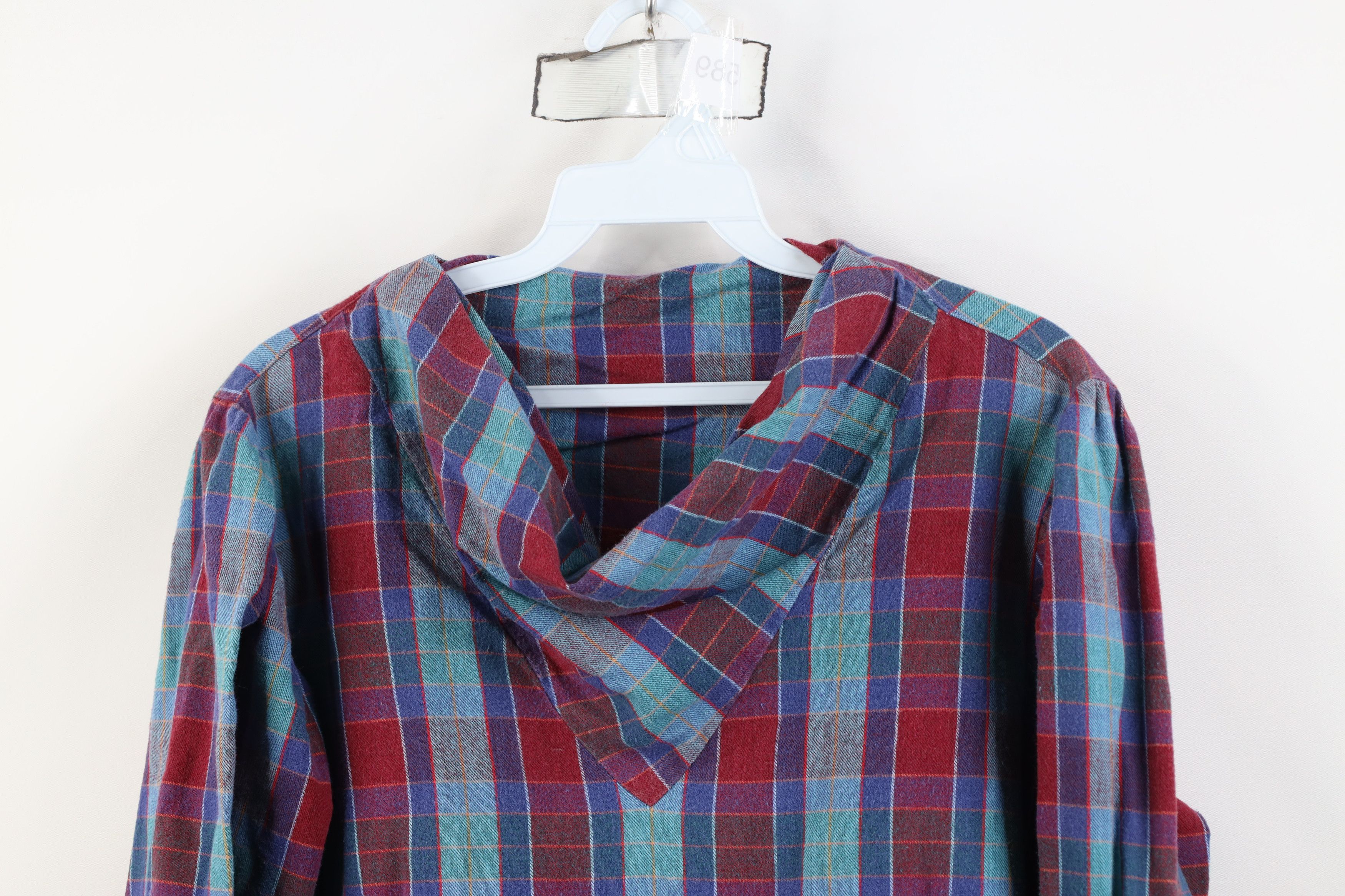Vintage Vintage 70s Streetwear Neck Flannel Pullover Shirt Plaid USA Size XXL / US 16-18 / IT 52-54 - 2 Thumbnail