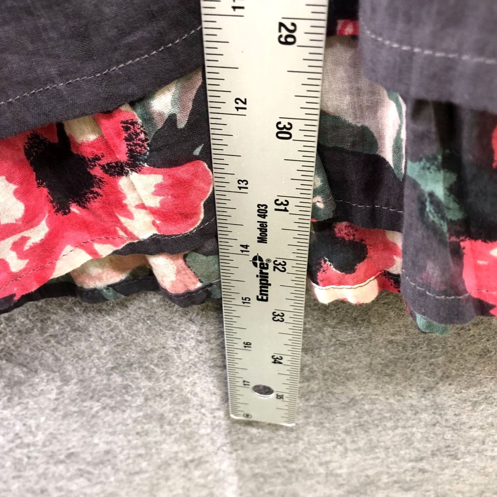 Vintage Ginger Cami Dress L Floral Sweetheart A-Line Sundress Gray Womens Size L / US 10 / IT 46 - 6 Thumbnail