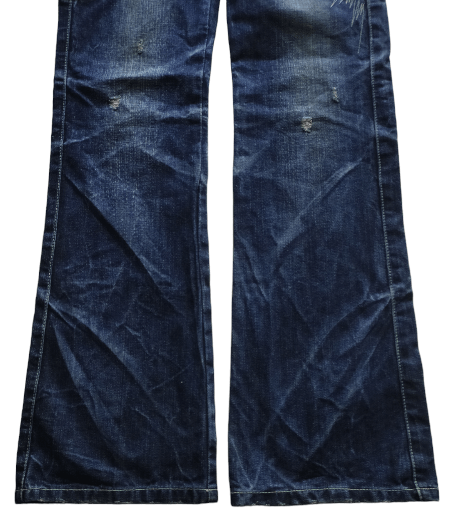 KMRii Flare jeans Dixie dean whisker patched Size US 30 / EU 46 - 6 Thumbnail