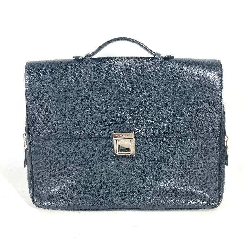 Louis Vuitton Louis Vuitton M32640 Taiga Vasili Pm Attaché Case Porte-Documents Briefcase Business Bag Leather Men Boreal Dark Navy Size ONE SIZE - 1 Thumbnail