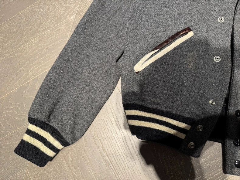 Saint Laurent Paris YSL Classic Gray Zebra Bomber Jacket- Size US M / EU 48-50 / 2 - 5 Thumbnail