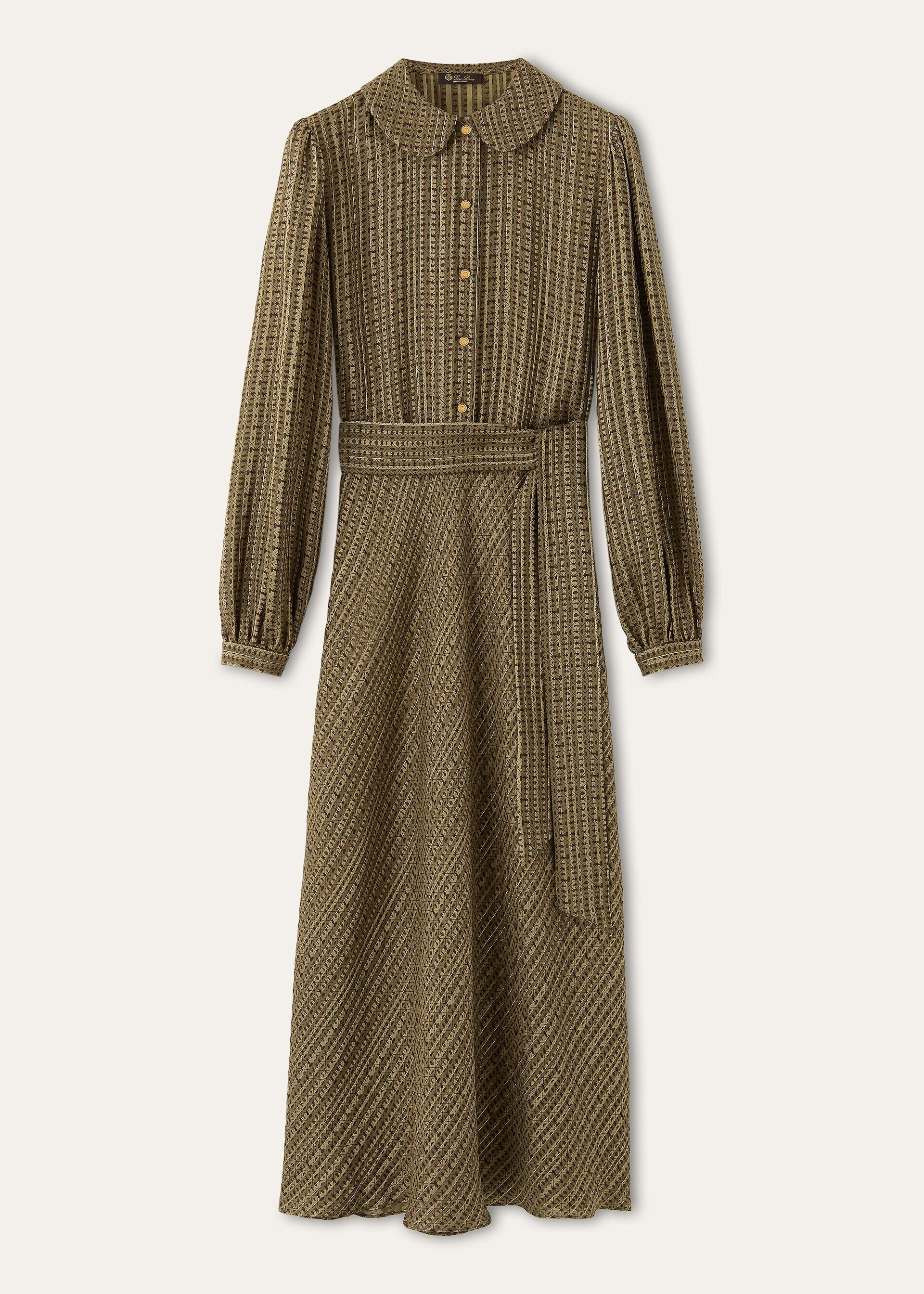 Loro Piana os11x0326 FAQ9321 Laika Dress in Olive/Brown Size M / US 6-8 / IT 42-44 - 1 Thumbnail