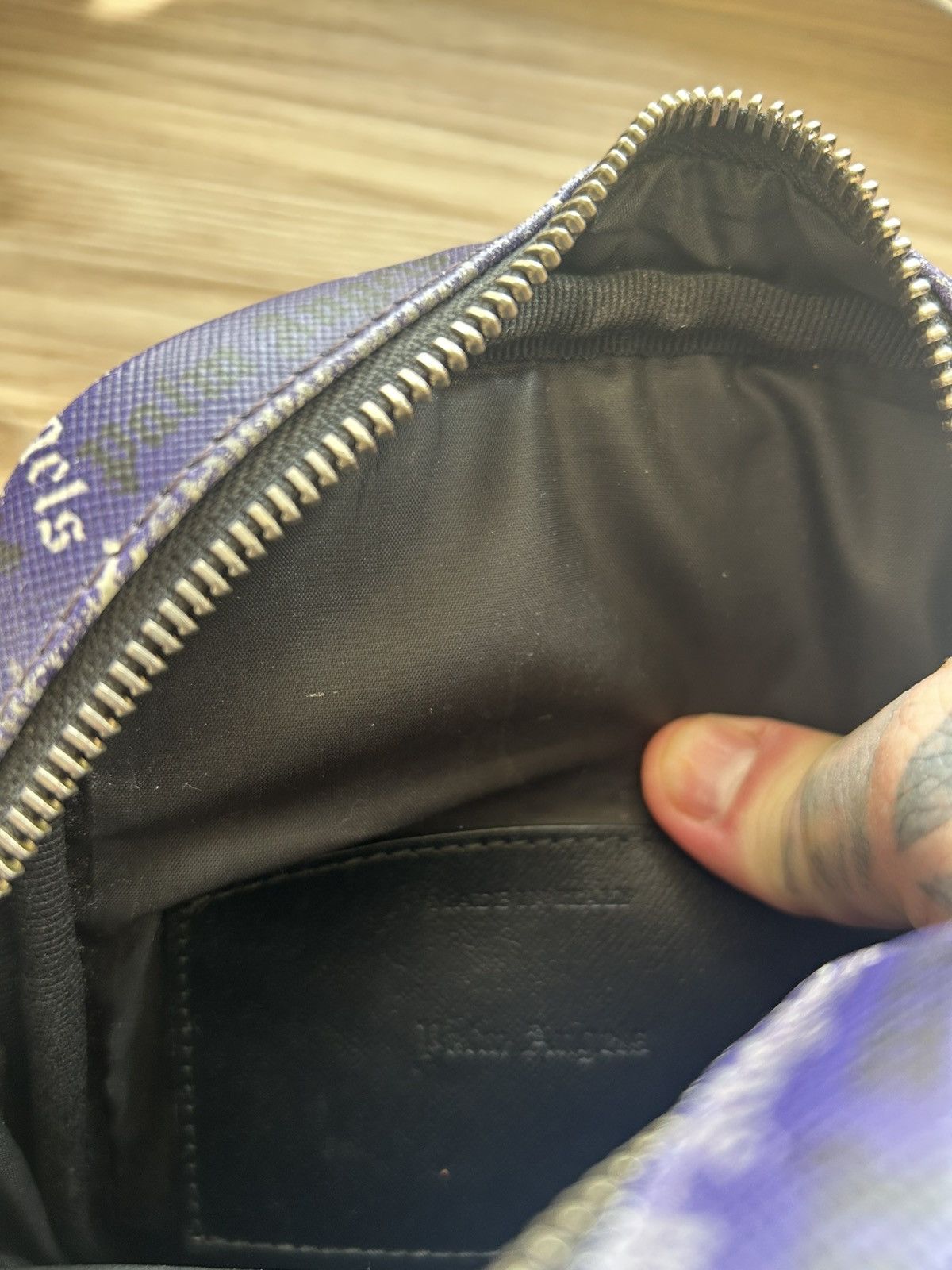 Palm Angels RARE! Palm Angels Leather Goyard Print Side Bag Size ONE SIZE - 9 Thumbnail