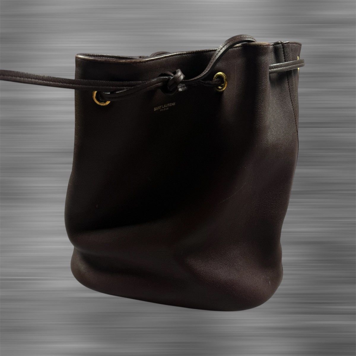 Saint Laurent Paris × Yves Saint Laurent Saint Laurent Paris Oxblood/Burgundy Bucket Bag Size ONE SIZE - 2 Thumbnail