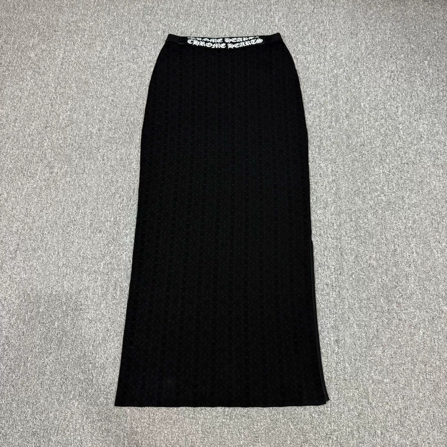 Chrome Hearts black knitted skirt with cross motifs Size 28" / US 6 / IT 42 - 1 Thumbnail