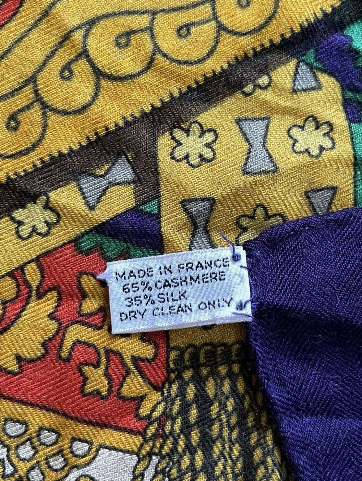 Hermes Hermes Brins D’or Julia Abadie 1982 Blanket Cashmere Scarf Size ONE SIZE - 4 Thumbnail