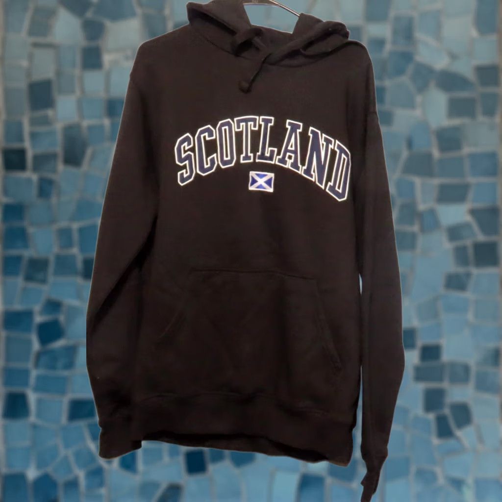 Pringle Of Scotland Pride of Scotland Hoodie Graphic Print Black Men's XL Pullover Hooded Embroidery Print All Seasons Size US XL / EU 56 / 4 - 1 Thumbnail
