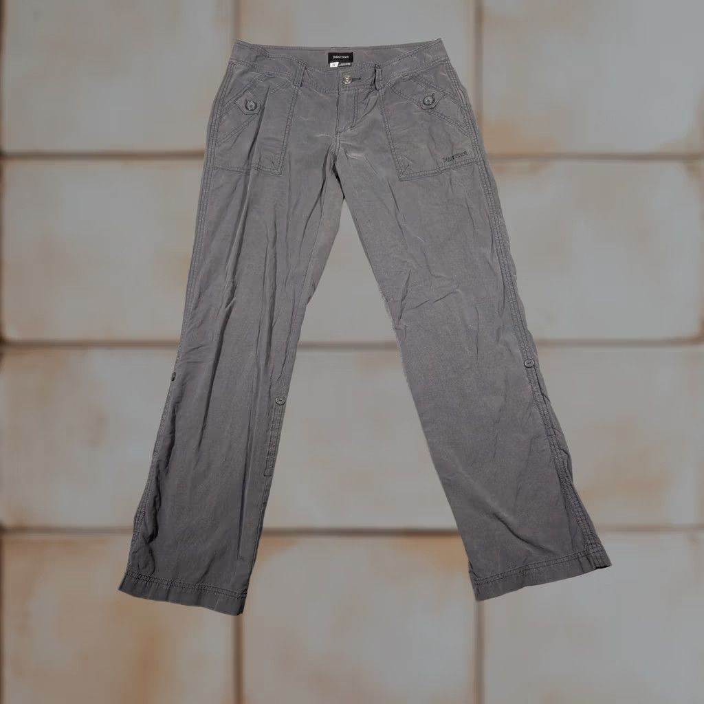Marmot VINTAGE Marmot Pants Womens 10 Gray Convertible Cargo Twill Hiking Outdoor Stretch Size 32" / US 10 / IT 46 - 1 Thumbnail