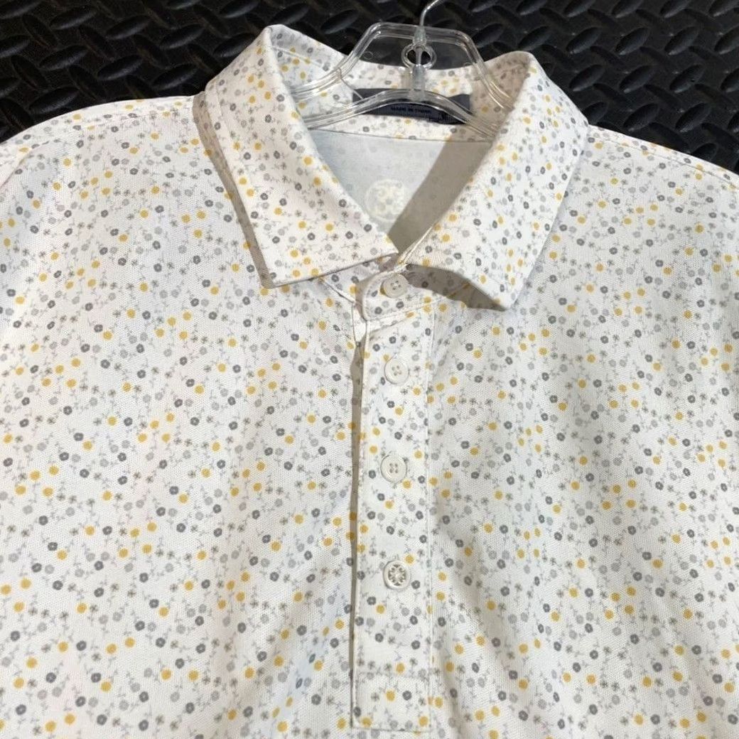 G/FORE G/FORE Polo Shirt Mens XXL 2XLT White Yellow Floral Superstition Mountain Golf Polo Shirt Size US XXL / EU 58 / 5 - 2 Thumbnail