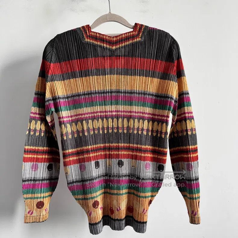 Issey Miyake Issey Miyake Color Block Long Sleeve Size L / US 10 / IT 46 - 2 Thumbnail