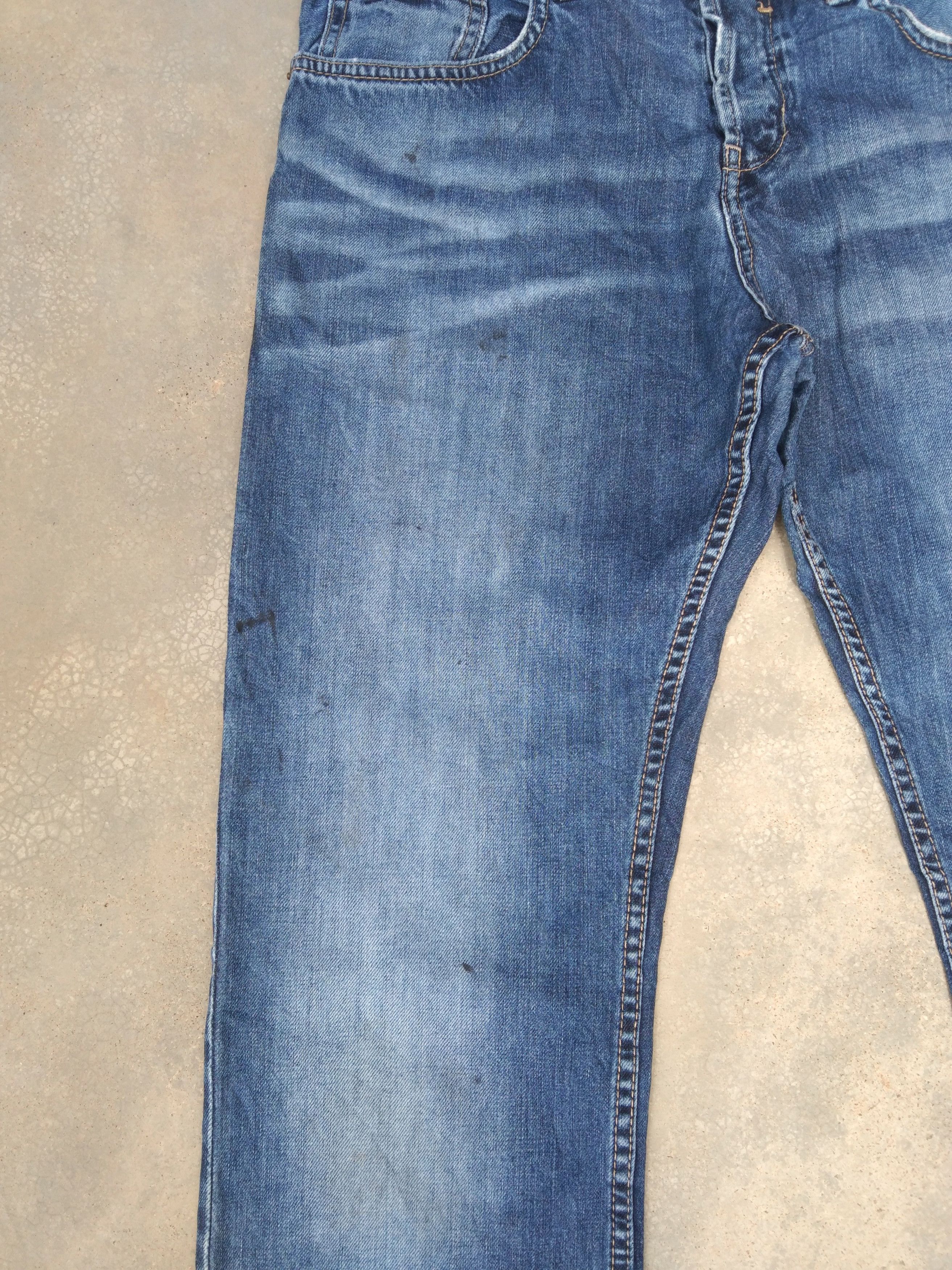 Jean Vintage Y2k Retro Faded Blue Straight Leg Jeans 32x32 Size US 32 / EU 48 - 4 Thumbnail
