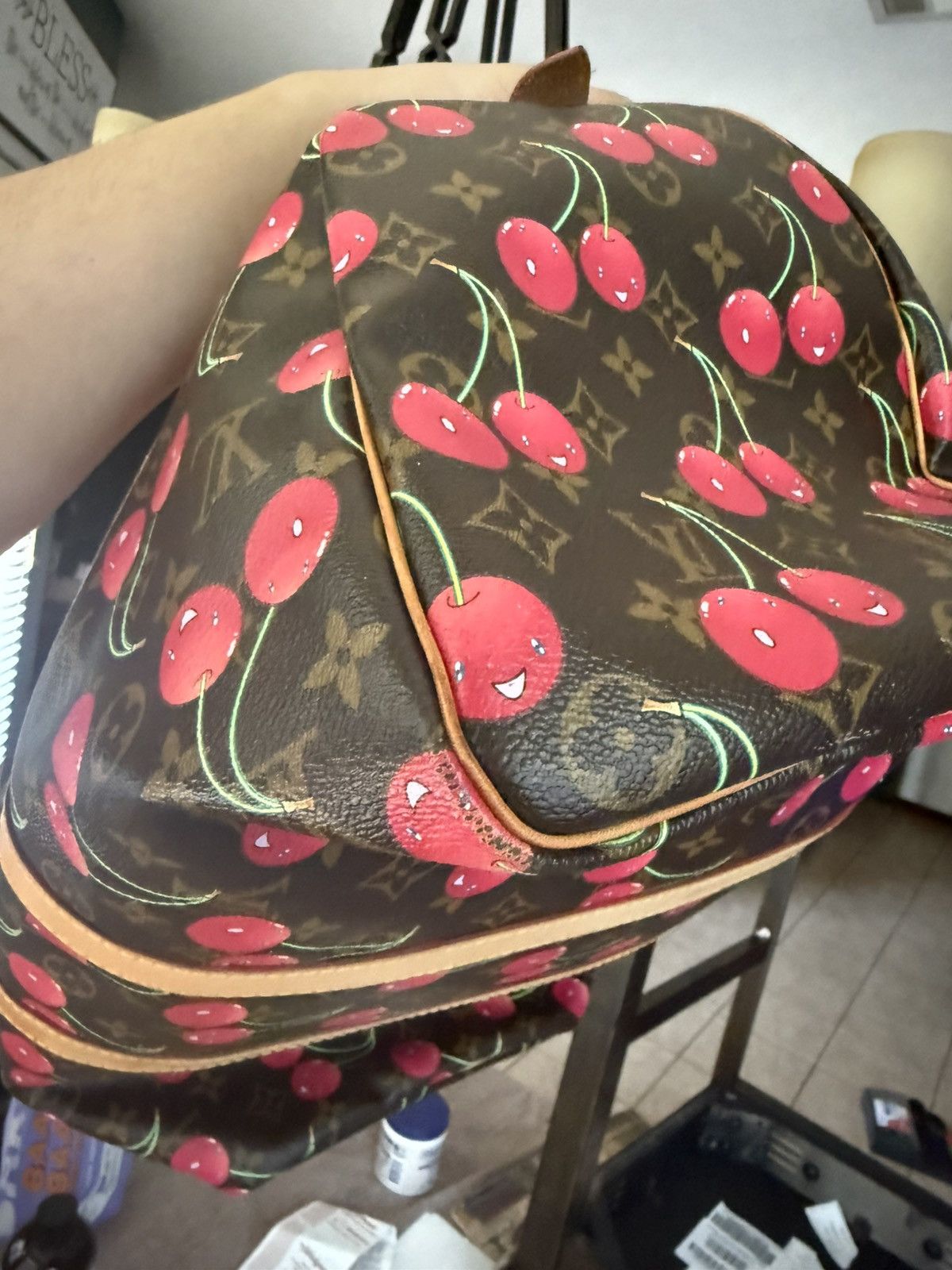 Louis Vuitton Rare 2005 Louis Vuitton Murakami Monogram Cherry Keepall 45 Size ONE SIZE - 11 Thumbnail