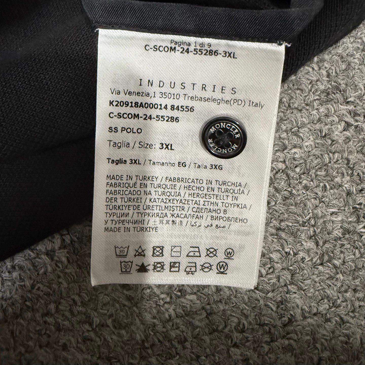 Moncler Moncler black logo short sleeve Polo shirt 3XL new Size 3XL / US 20-22 - 4 Thumbnail