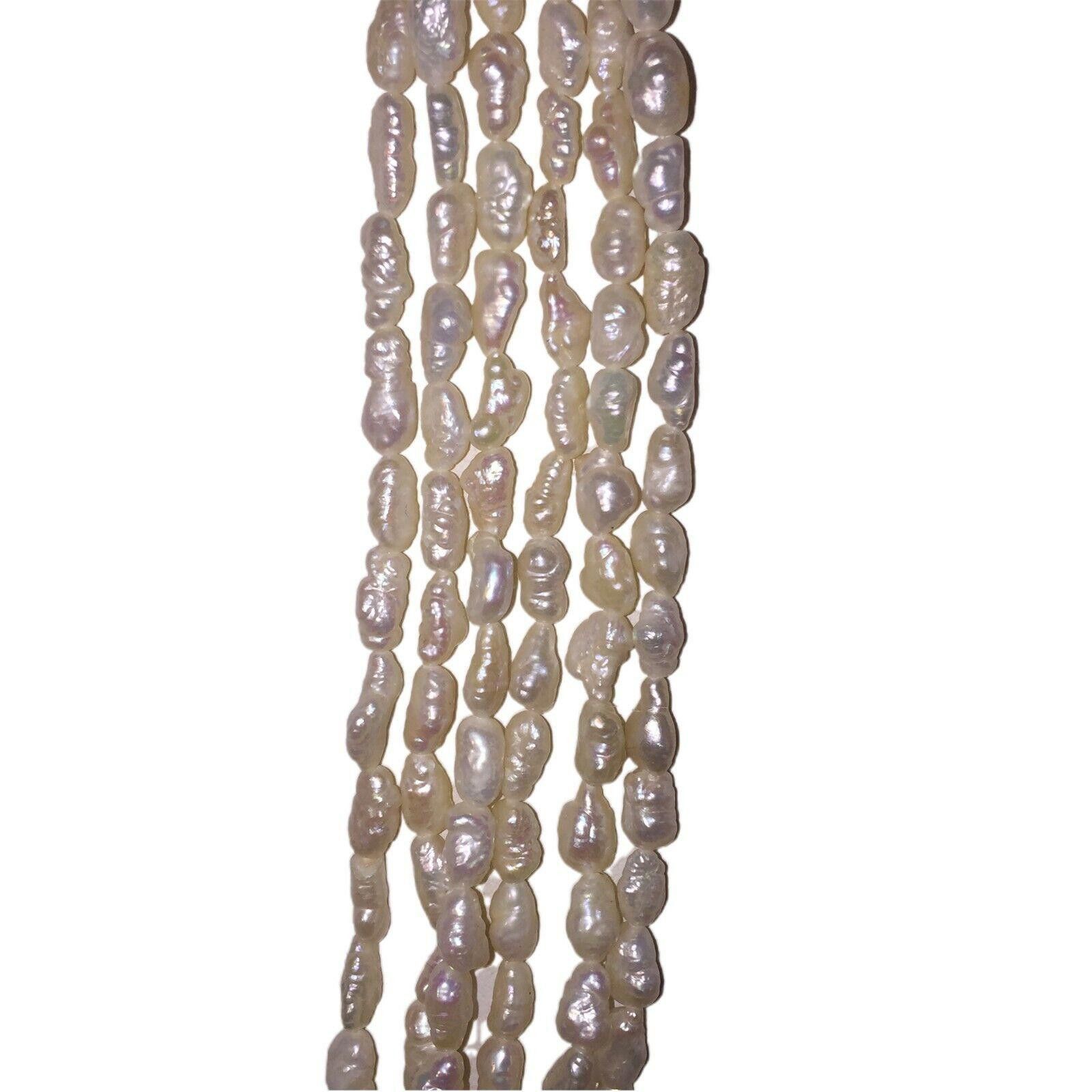Designer Vintage Freshwater Pearl Bead Multi Strand Necklace Size ONE SIZE - 4 Thumbnail