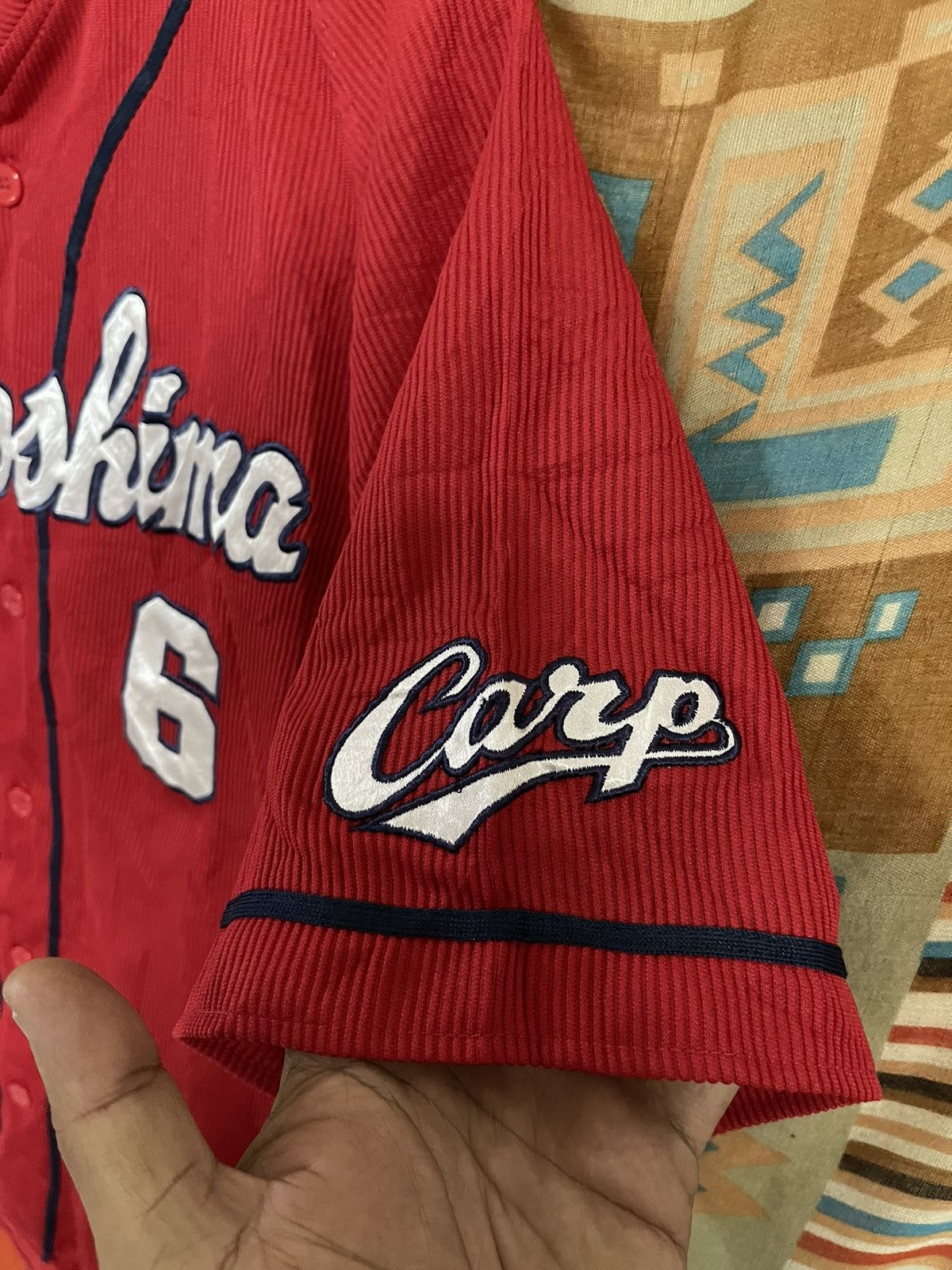 Descente × Vintage Vintage Baseball Jersey J League Hiroshima Carp by Descente Size US XL / EU 56 / 4 - 5 Thumbnail