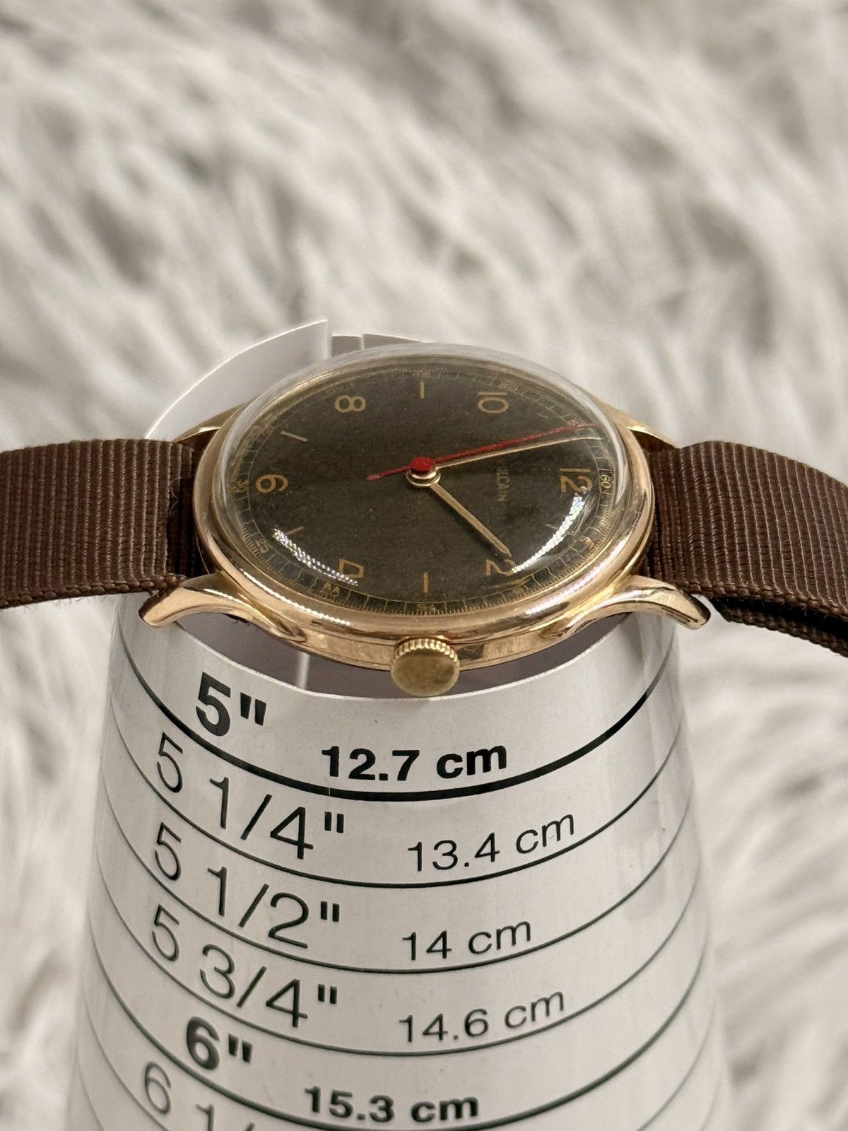 Vintage Rare Vintage 1970’s VULCAIN Military Manual Watch 9CT. Gold Size ONE SIZE - 12 Thumbnail