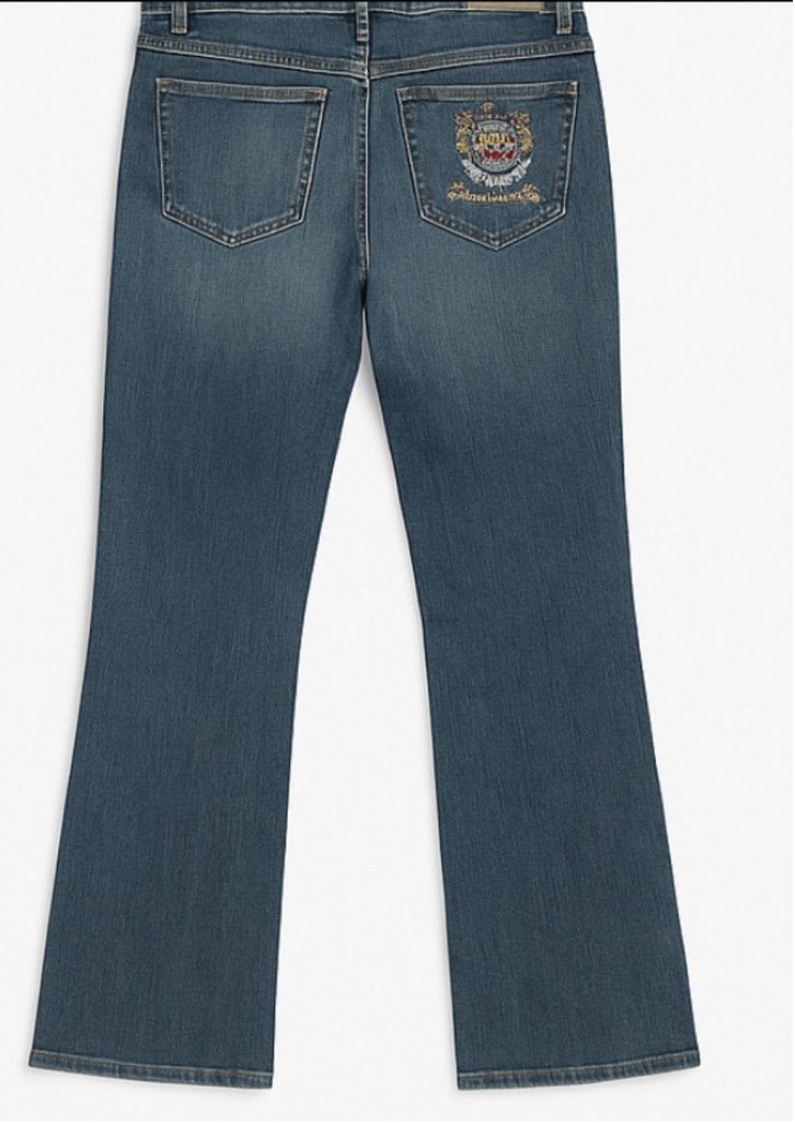 Other Vintage Bootcut Jeans 28 – Embroidered Homme de Mer Size 28" / US 6 / IT 42 - 2 Thumbnail