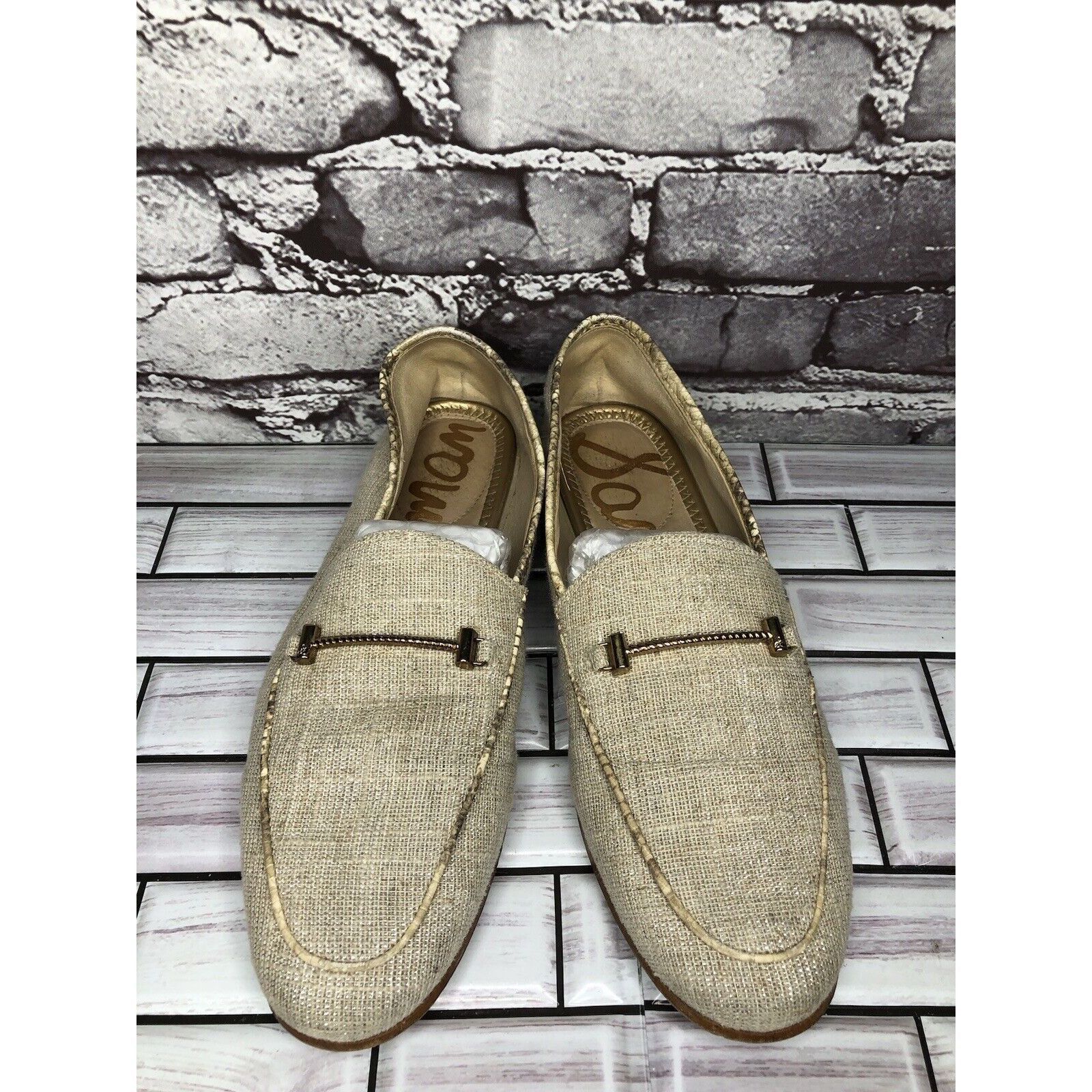 Sam Edelman Sam Edelman Lior Beige Leather Horsebit Almond Toe Slip On F Size US 9 / IT 39 - 13 Thumbnail