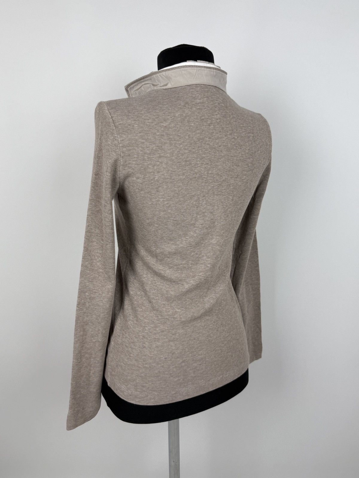 Fabiana Filippi Fabiana Filippi 2 in 1 Effect Rib Jersey Button Cardigan S-M Size M / US 6-8 / IT 42-44 - 3 Thumbnail