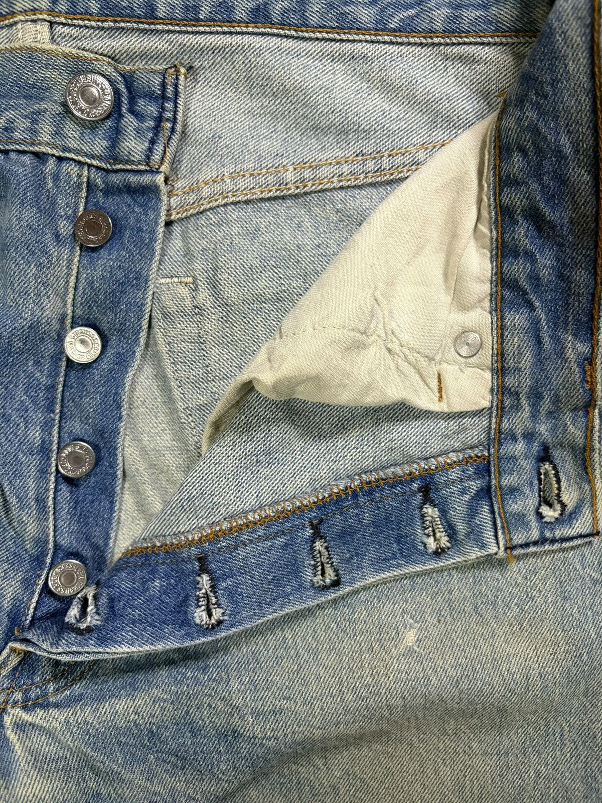 Levi's Vintage 90s Levis 501 Mud Wash Distressed Baggy Jeans Size US 31 - 3 Thumbnail