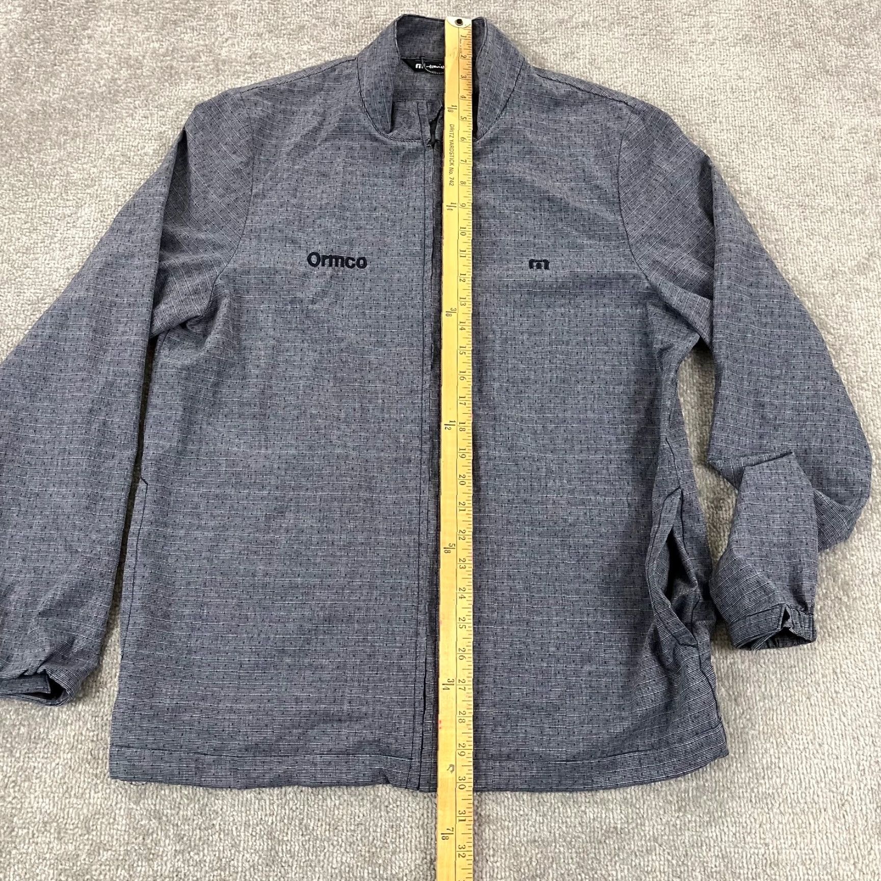 TravisMathew TRAVIS MATHEW Jacket Mens M Gray Blue Polka Dot Golf Full Zip Coat Logo Size US M / EU 48-50 / 2 - 4 Thumbnail