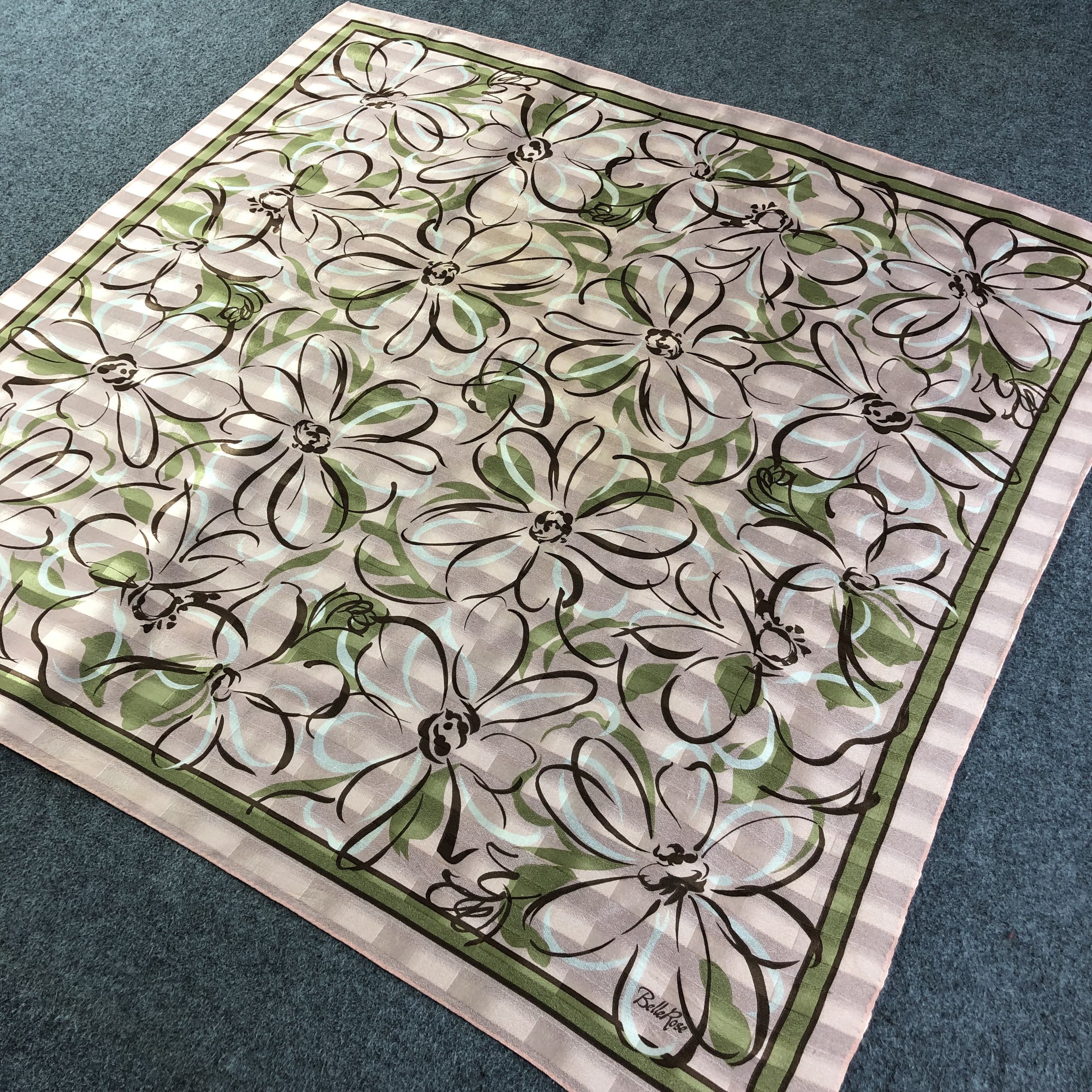 Bellerose Belle Rose Floral Silk Scarf M693 Size ONE SIZE - 2 Thumbnail