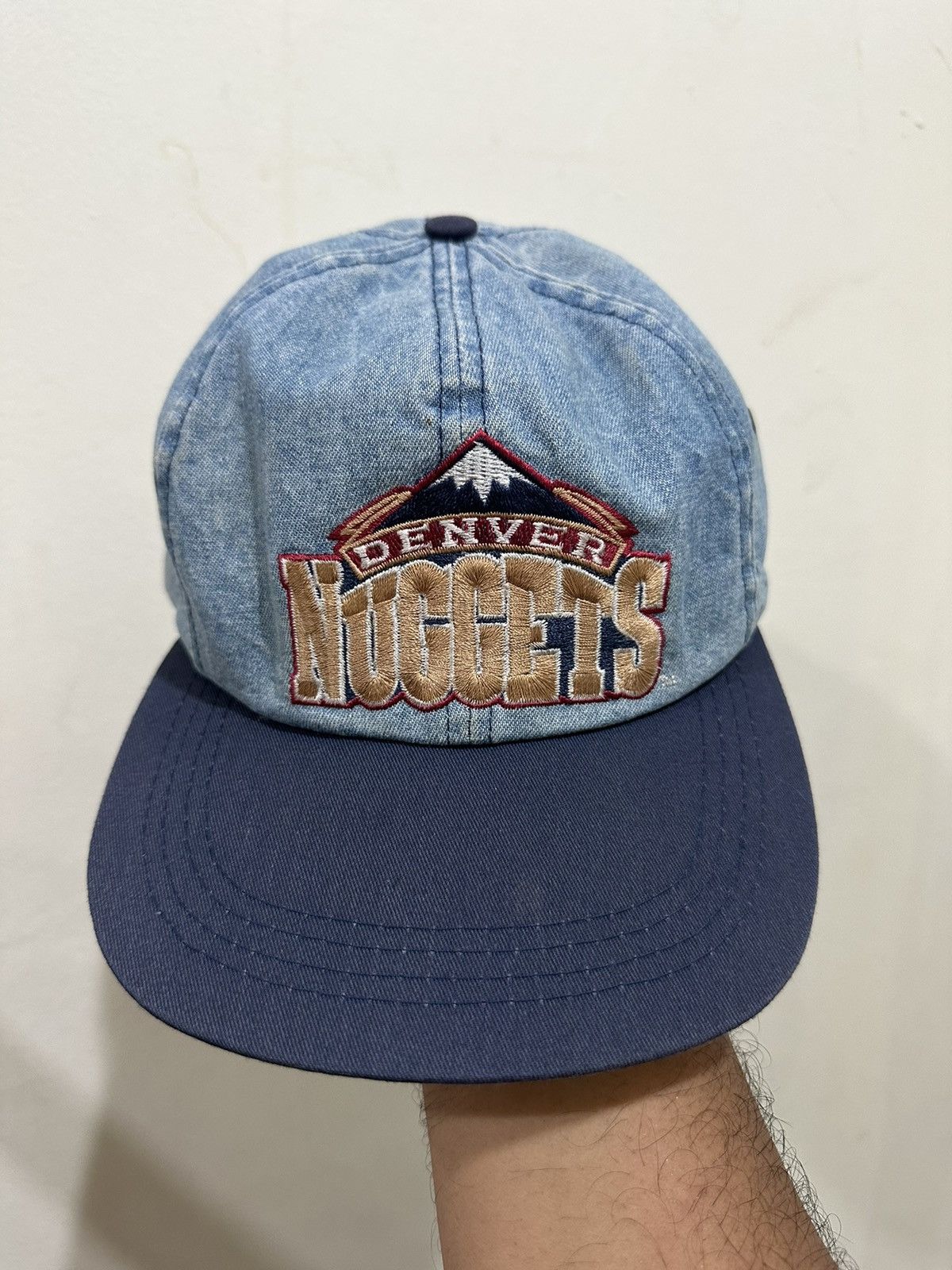 NBA VTG 90’s Denver Nuggets Retro Denim Hat Size ONE SIZE - 2 Thumbnail