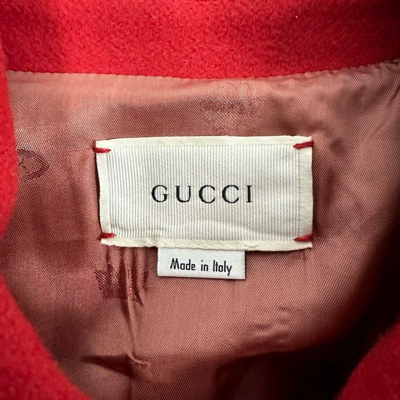 Gucci Gucci Limited Edition Red Wool Coat-2506 Size L / US 10 / IT 46 - 7 Thumbnail