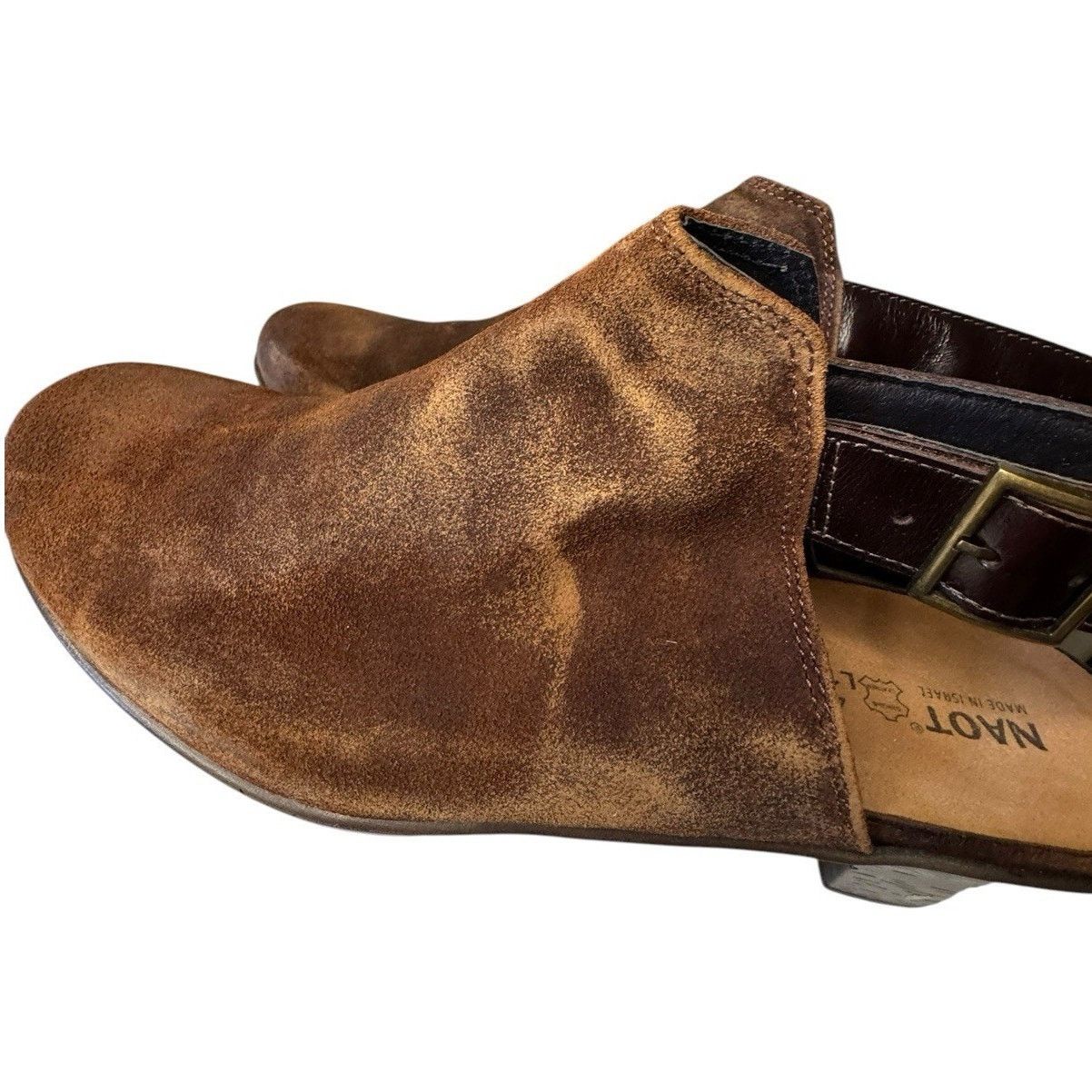 Other Naot NEW Upgrade Brown Suede Slingback Clogs Distressed Size US 11 / IT 41 - 6 Thumbnail
