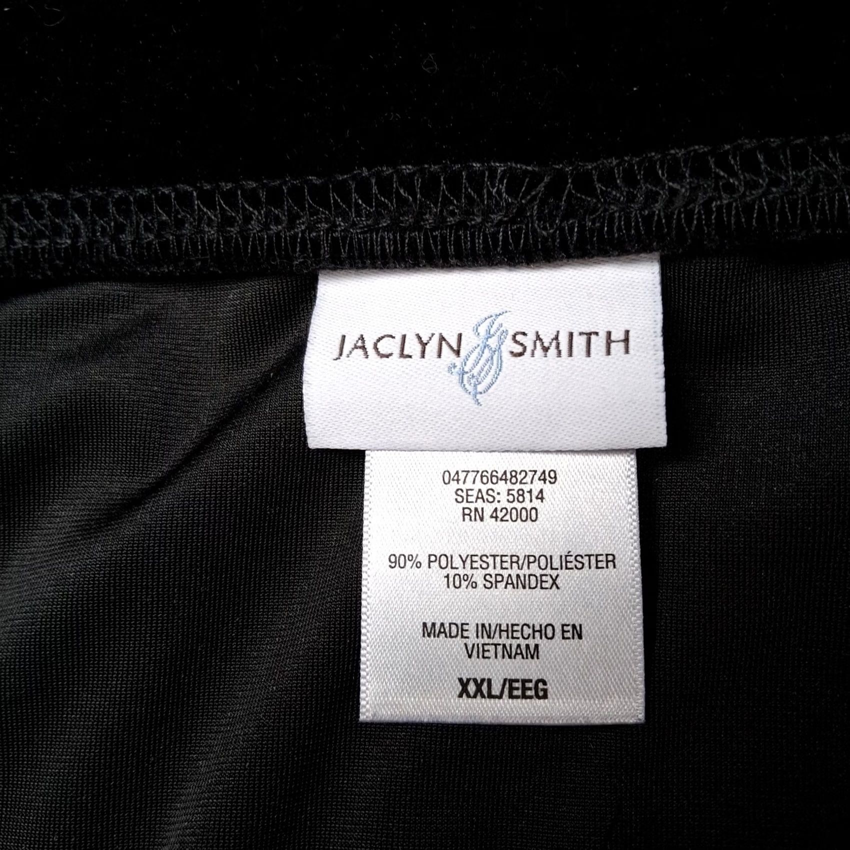 Vintage Jaclyn Smith Skirt XXL Knee Length Velour A-Line pull on Black Women's casual party/cocktail Size 40" / US 18 - 4 Thumbnail