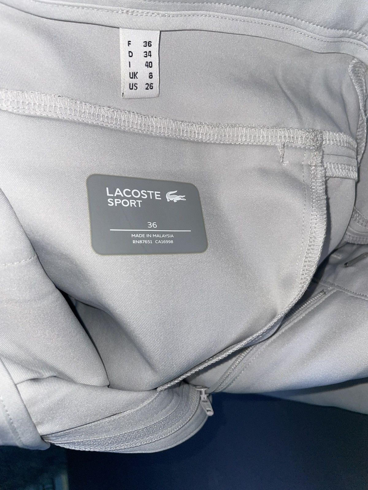 Lacoste NEW LACOSTE SPORT GOLF PANTS WHITE FLAT FRONT LIGHTWEIGHT Size US 32 / EU 48 - 4 Thumbnail
