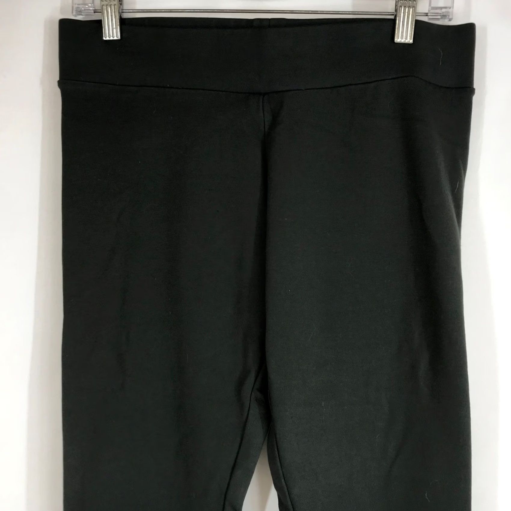 Vintage VINTAGE Daily Ritual Women's Black Knit High Waisted Leggings Size Medium Size 32" / US 10 / IT 46 - 2 Thumbnail