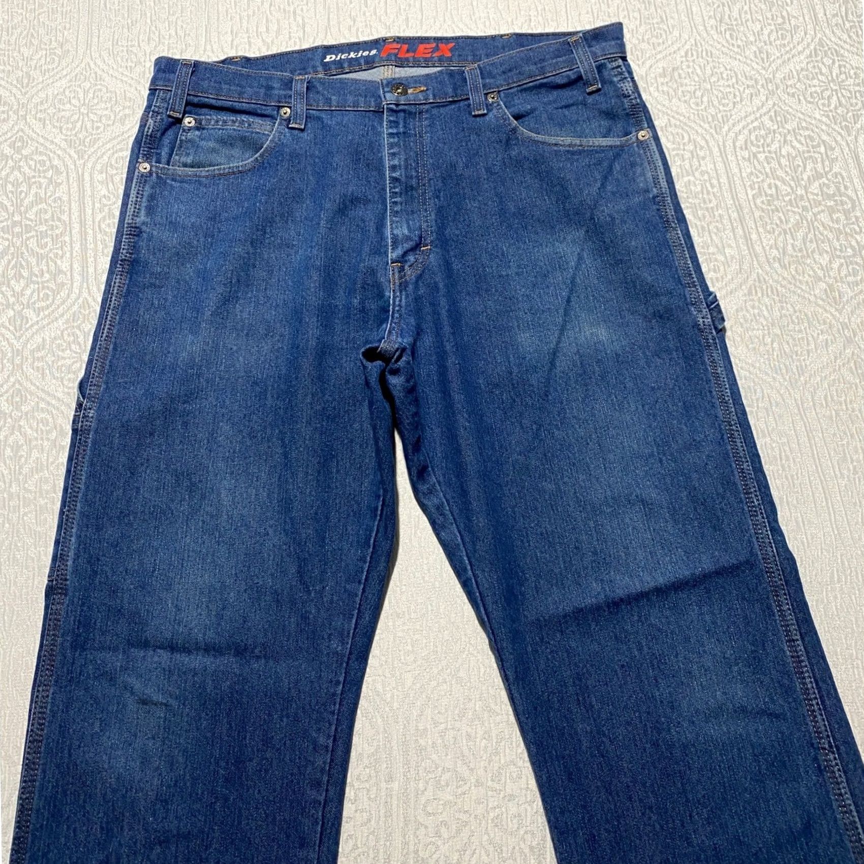 Dickies Dickies FLEX Tough Max Relaxed Straight Carpenter Jeans Blue Mens 34x32 W6D1755 Size US 34 / EU 50 - 2 Thumbnail