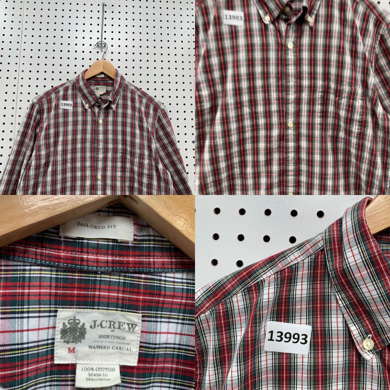J.Crew J.Crew Button-Down Collared Shirt Red White Plaid Long Sleeve Medium 22x29.5 Shirt Mens Red Plaid 90s Dreams In Motion Size US M / EU 48-50 / 2 - 9 Thumbnail