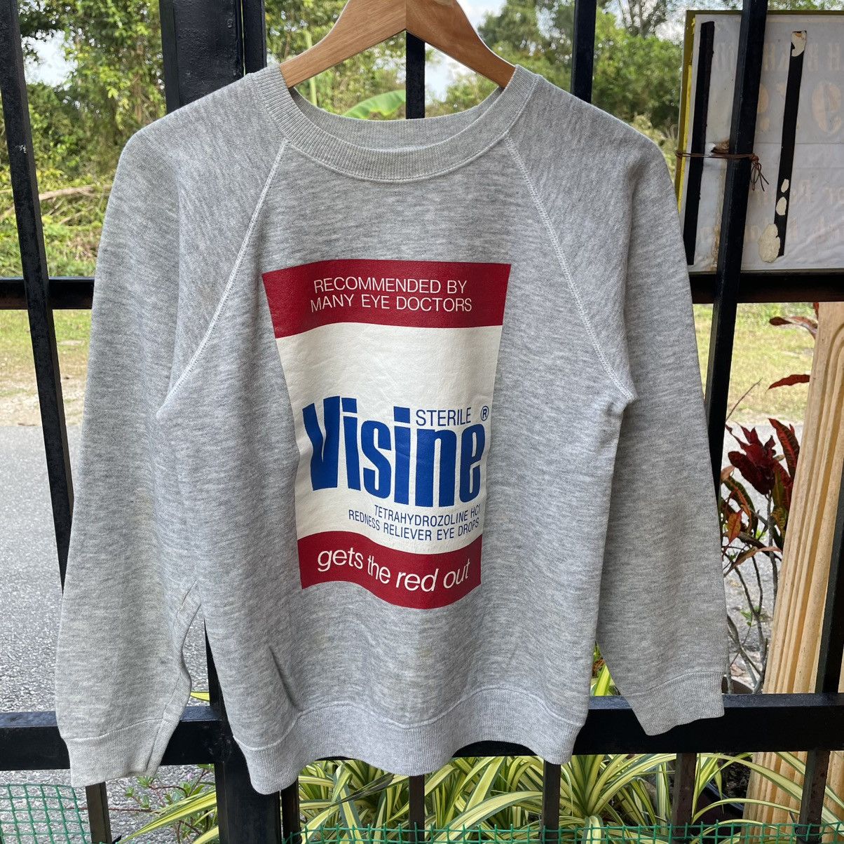 Vintage 🔥Vintage 90s Sterile Visine Eye Product Jumper Sweatshirts Size US S / EU 44-46 / 1 - 6 Thumbnail