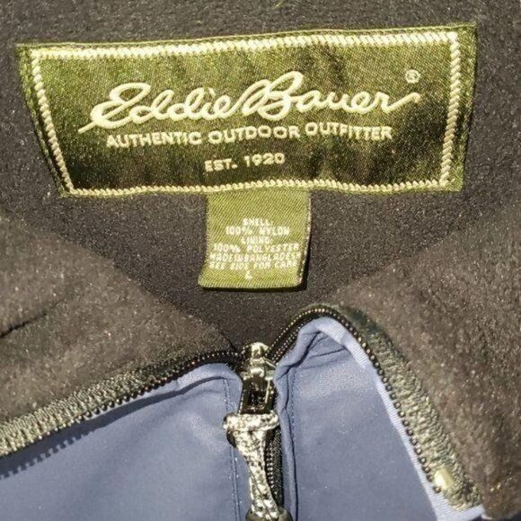 Eddie Bauer Eddie Bauer Blue Zippered Fleece Interior Nylon Cinched Sz. Size US L / EU 52-54 / 3 - 3 Thumbnail