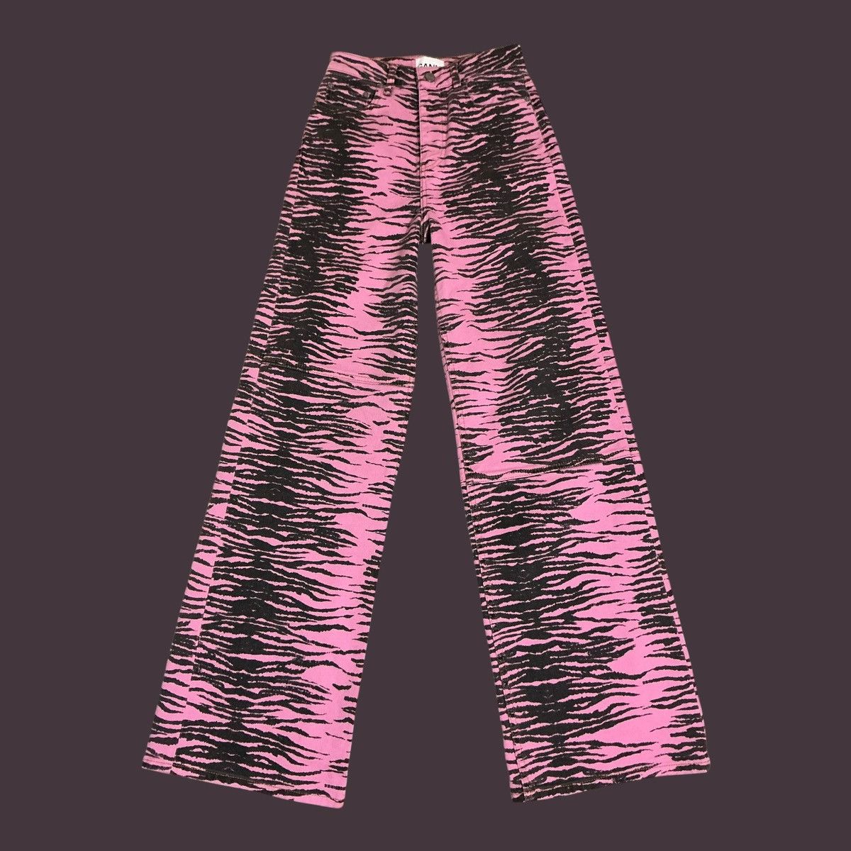 Ganni GANNI Pink Zebra Print Jeans Size 25" / US 0 / IT 36 - 2 Thumbnail