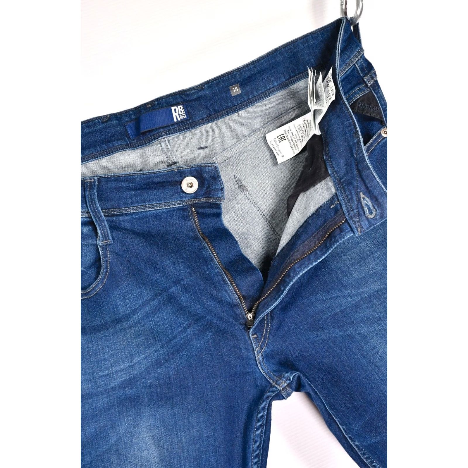 Replay Replay M94 ANBASS Slim Skinny Stretch Blue Jeans Men's W38/L32 Jeans Size US 38 / EU 54 - 4 Thumbnail