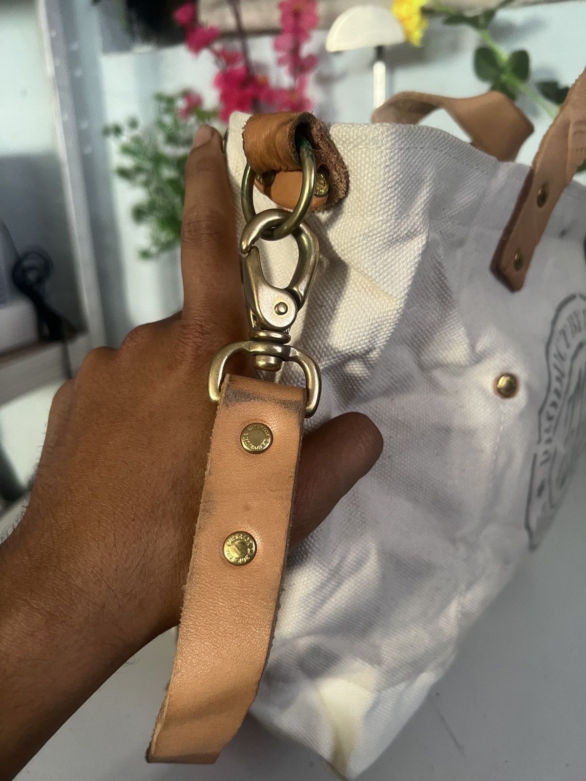 Japanese Brand × The Superior Labor The Superior Labor Japan Duck Fabric Leather Shoulder Bag Size ONE SIZE - 12 Thumbnail