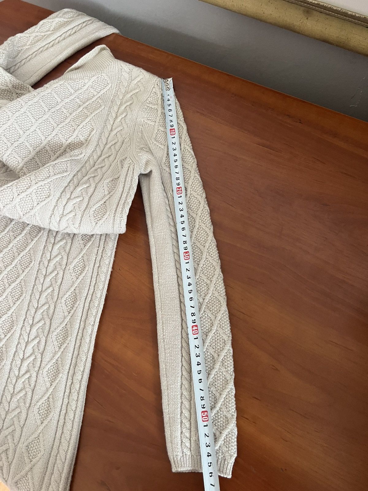 Max Mara Max Mara Cream Cable Knit Aran sweater dress wool blend Size S / US 4 / IT 40 - 12 Thumbnail