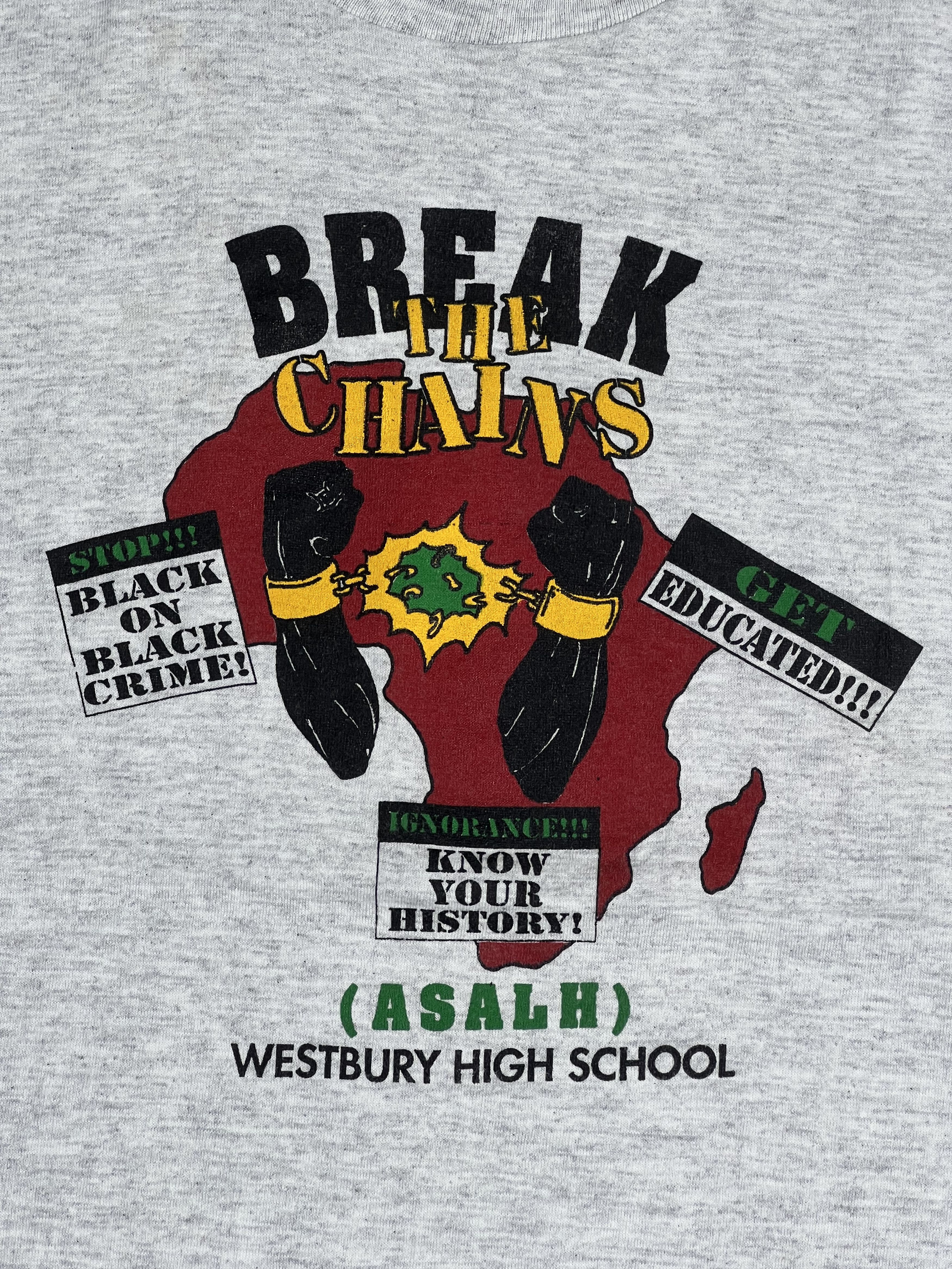 Vintage Vtg 90s Break the Chains Human Rights Art Tee (XL) GTMD901 Size US XL / EU 56 / 4 - 2 Thumbnail
