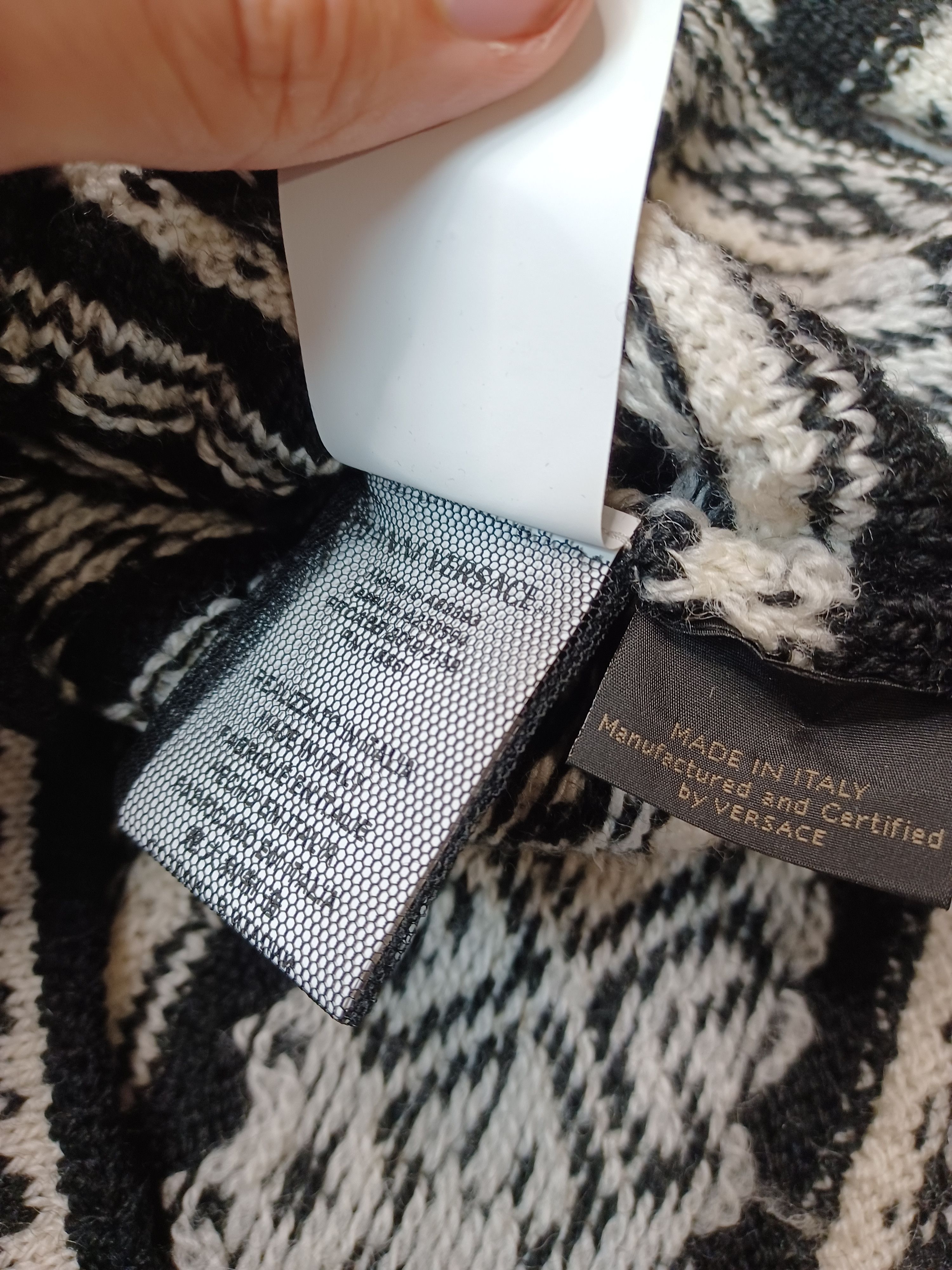 Versace Versace Bold Logo Knit Sweater - Black & White Monochrome Size US M / EU 48-50 / 2 - 6 Thumbnail