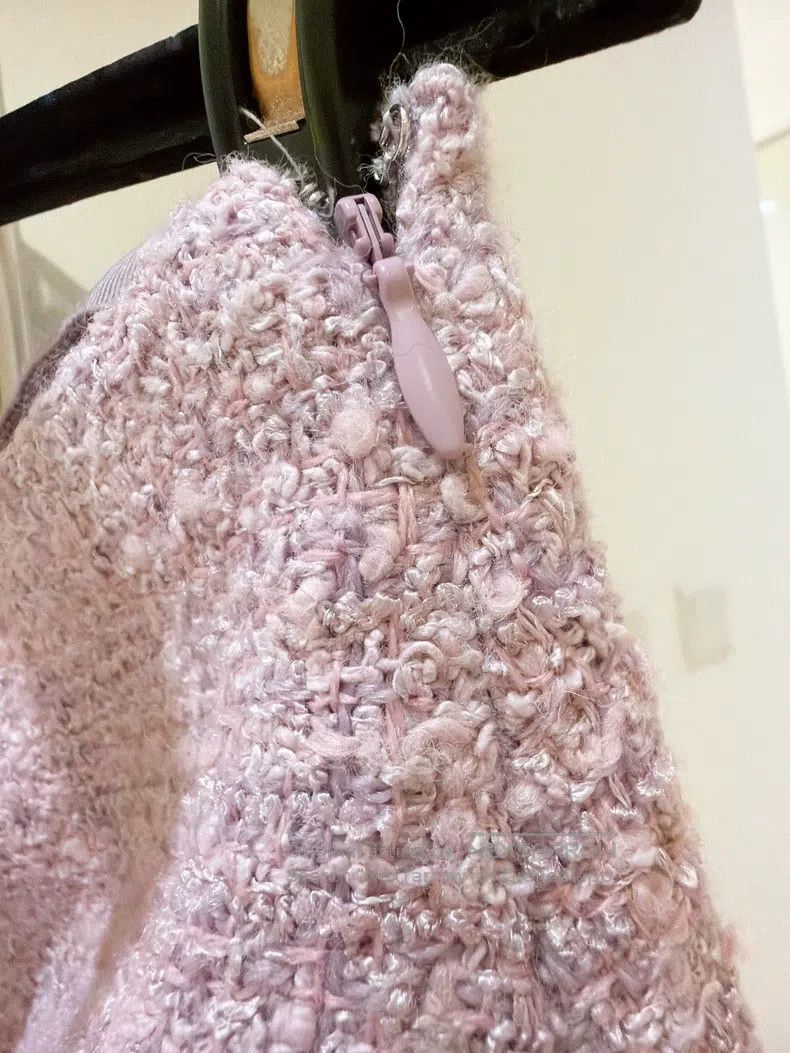 Valentino Valentino Pink purple tweed skirt Size S / US 4 / IT 40 - 3 Thumbnail