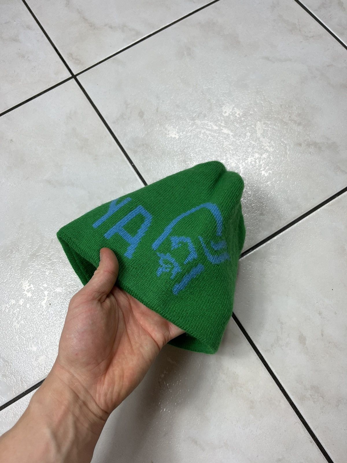 Norrona Norrona wool y2k all over print logo beanie chrome green hat Size ONE SIZE - 9 Thumbnail