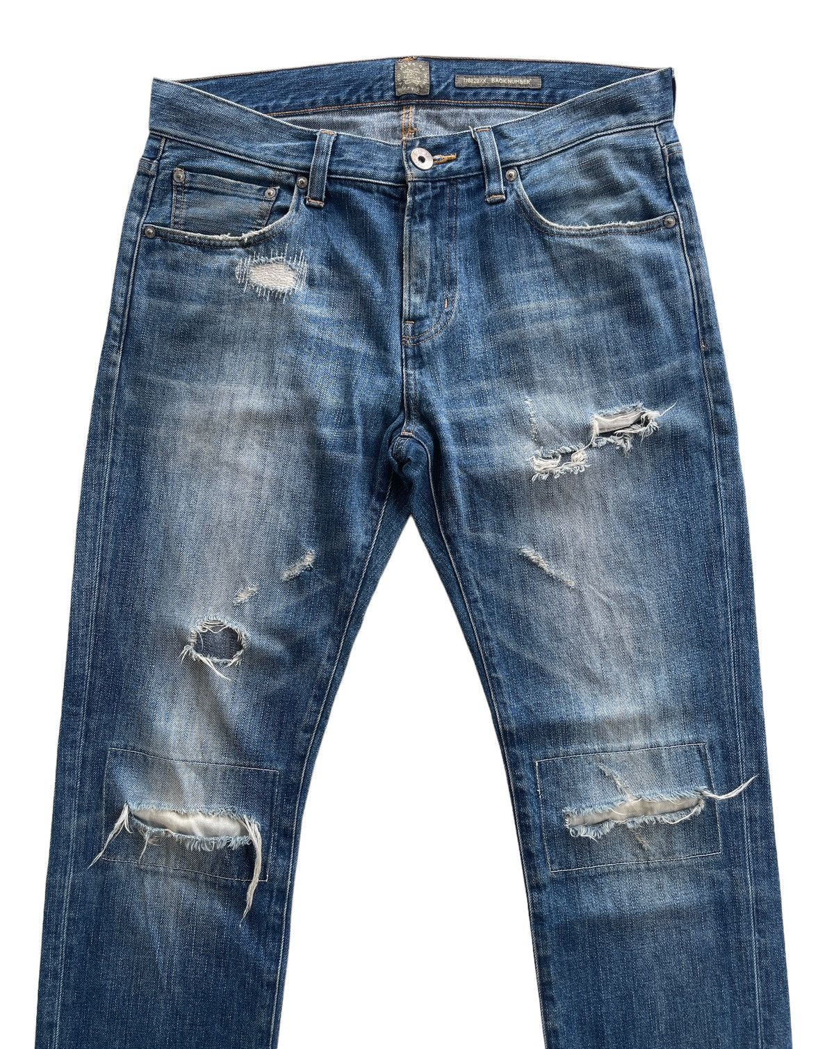 Japanese Brand Ripped Distressed StreetWear Denim Size US 33 - 2 Thumbnail