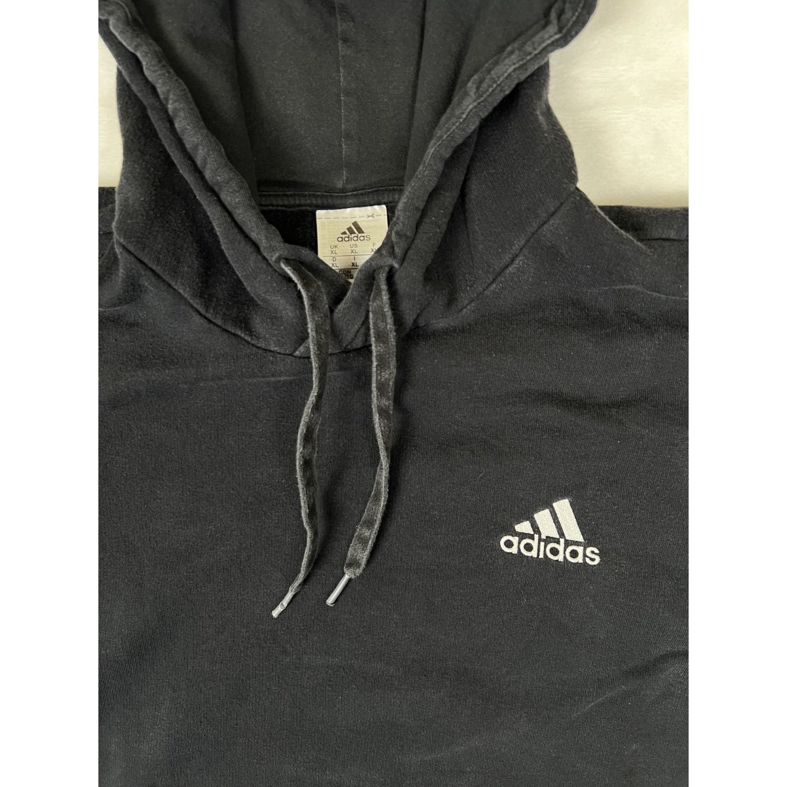 Adidas Vintage Adidas Classic Logo Adult Large Black Hoodie Sweatsh Size US L / EU 52-54 / 3 - 2 Thumbnail