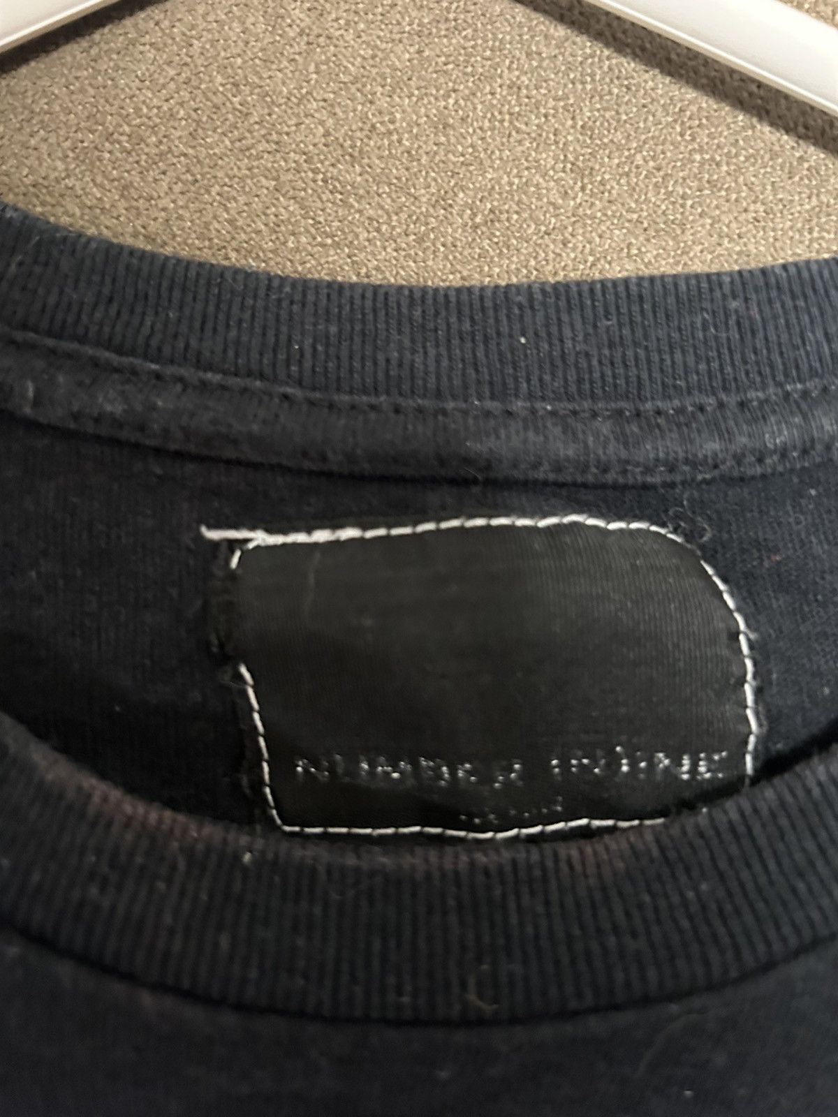 Number (N)ine Number (N)ine Men's Black and Grey T-shirt Size US S / EU 44-46 / 1 - 5 Thumbnail
