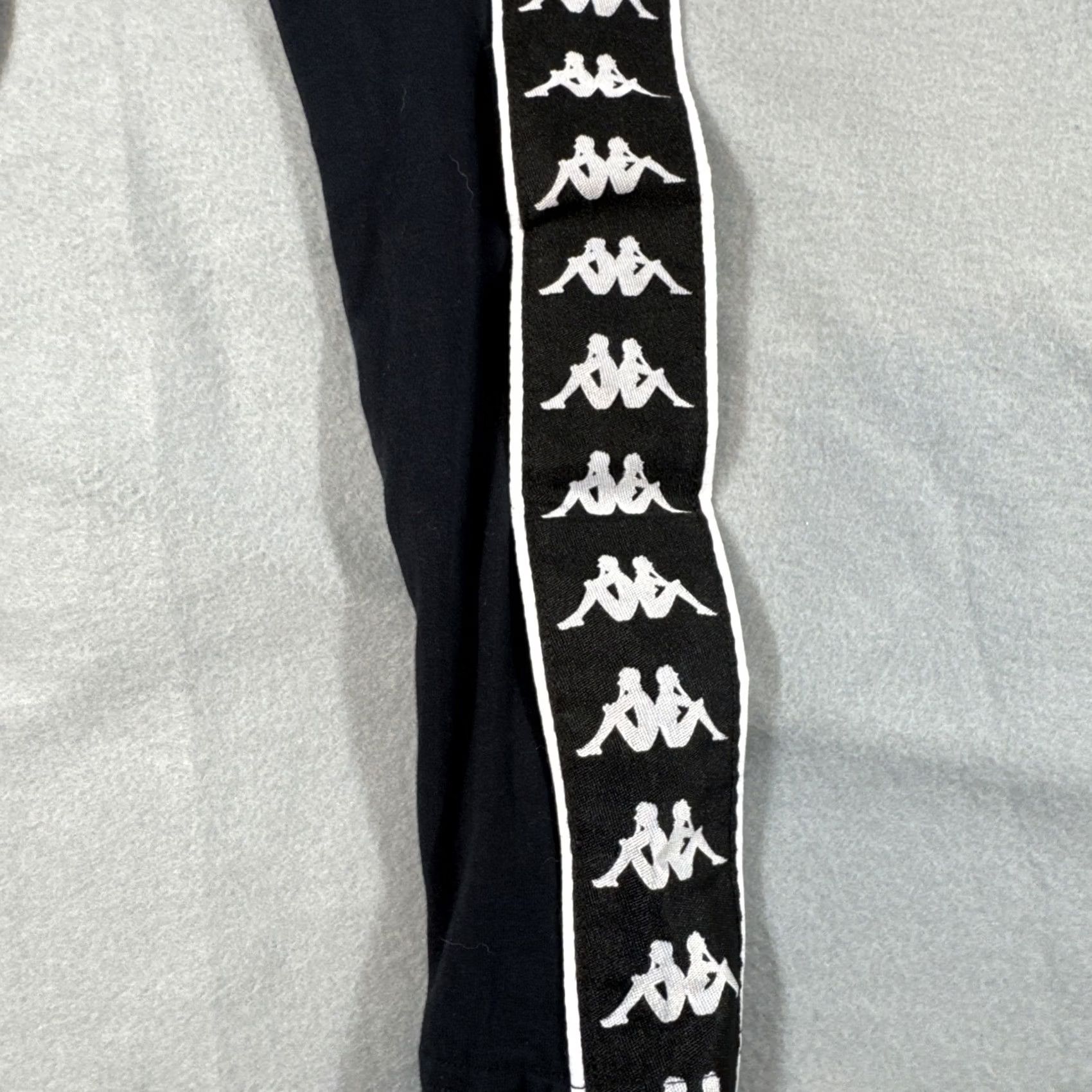 Kappa KAPPA Womens Leggings Size Small Black Colourblock Polyester Logo Graphic Size 28" / US 6 / IT 42 - 2 Thumbnail
