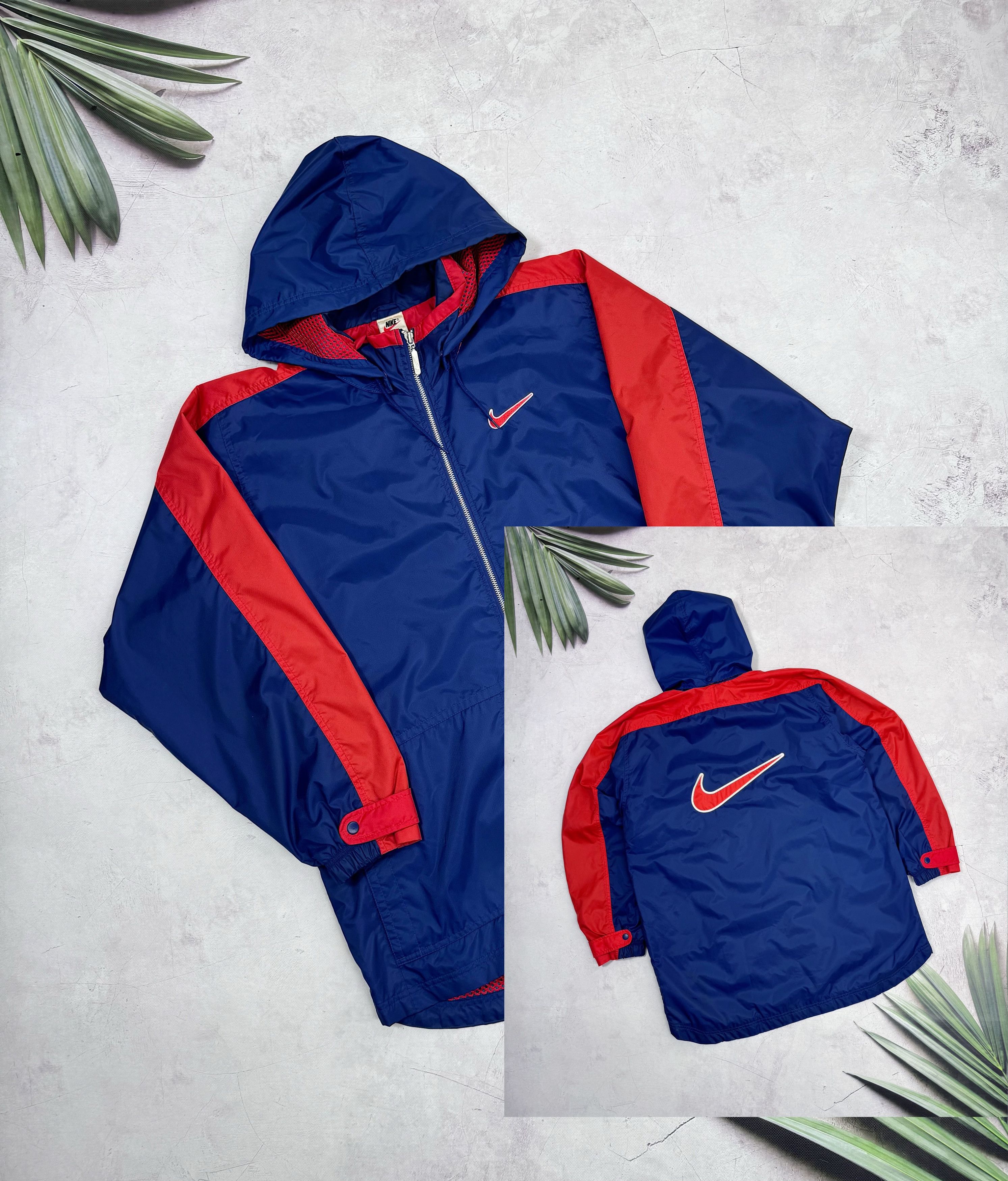 Nike × Vintage Y2K Nike Windbreaker Jacket Nylon Big Back Swoosh Logo Size US L / EU 52-54 / 3 - 1 Thumbnail